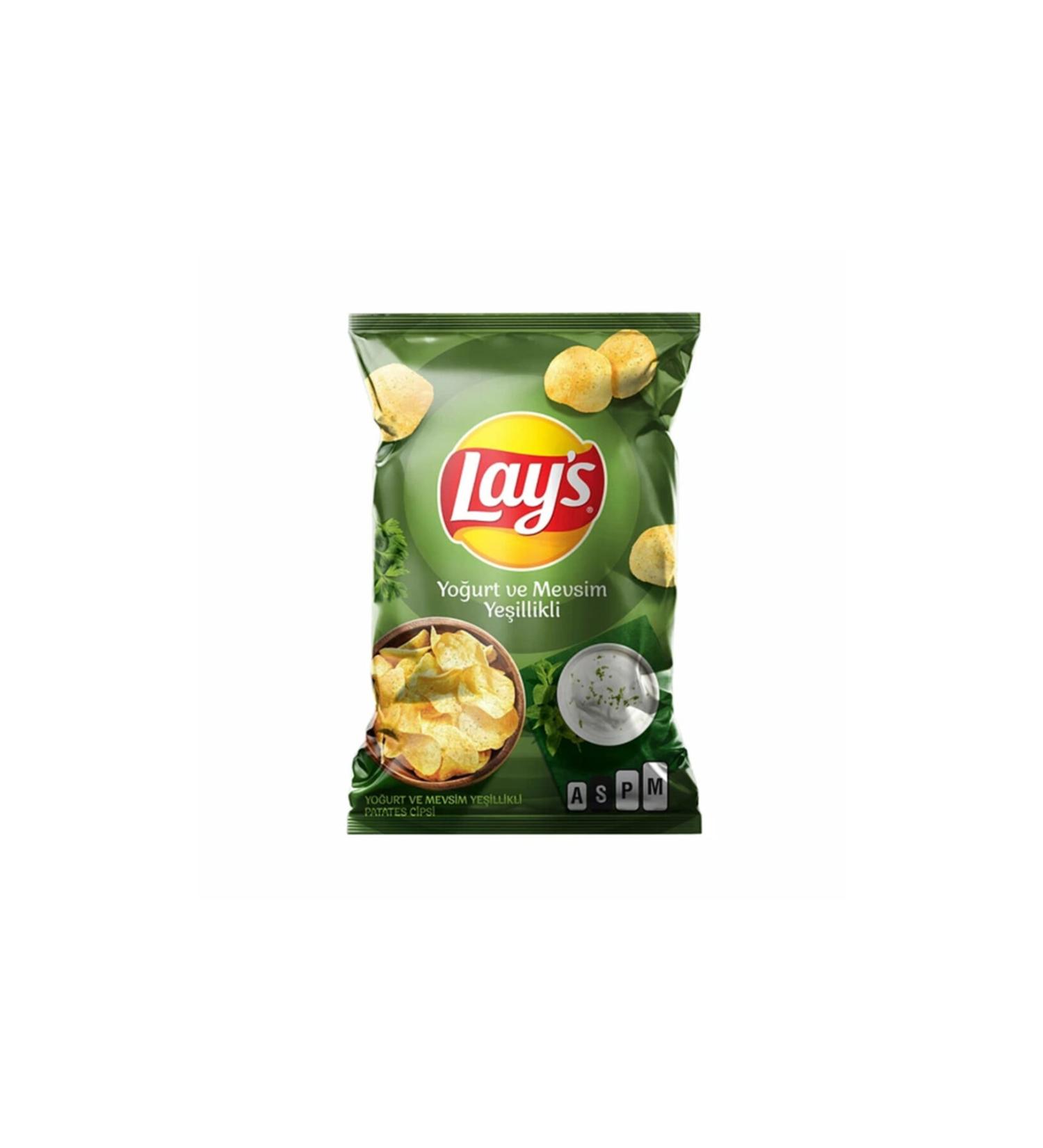 Lays Yogurt Seasonal Greens Potato Chips 109 g X 3