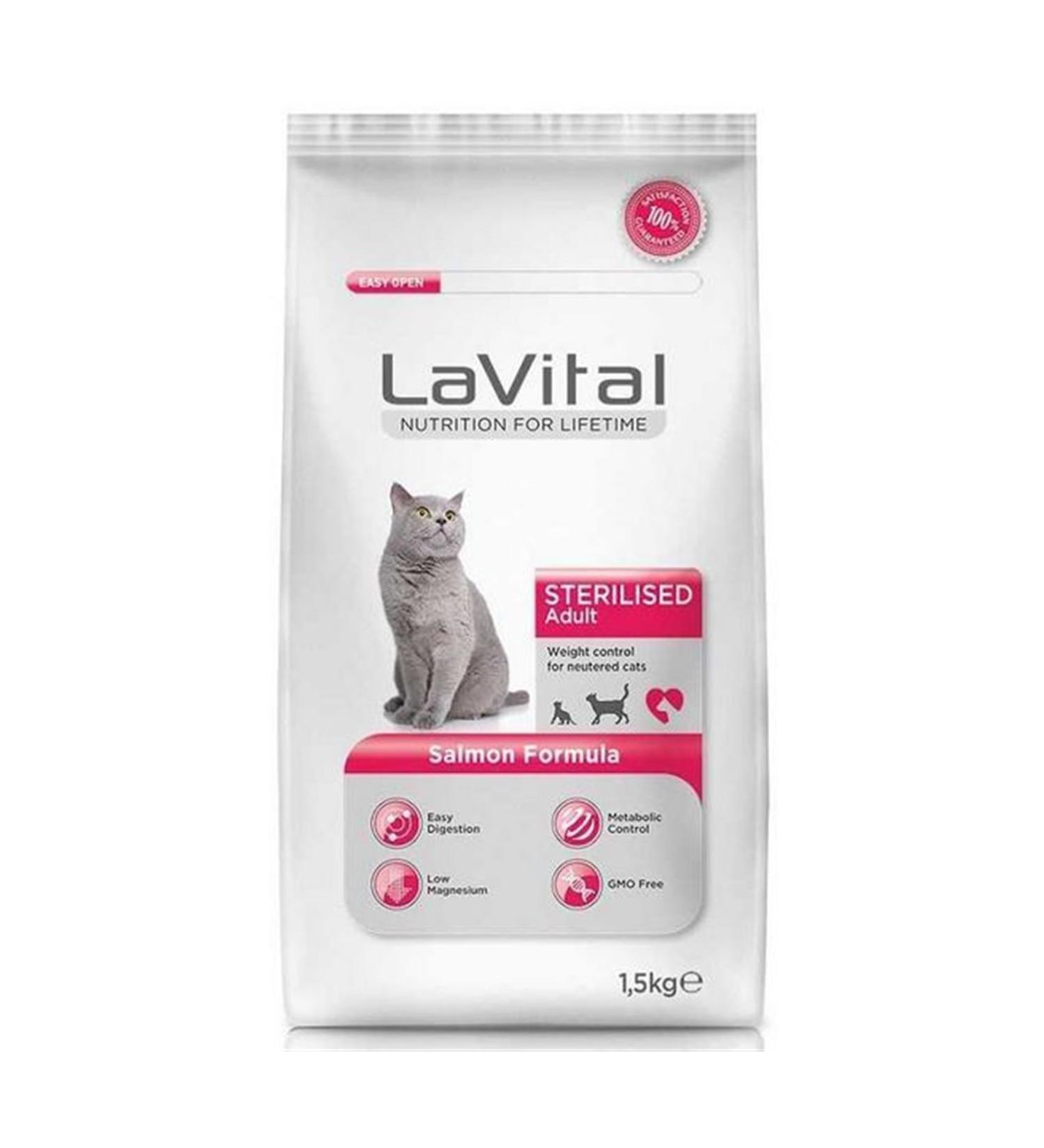 La Vital Salmon Sterilized Adult Cat Food 1.5 Kg