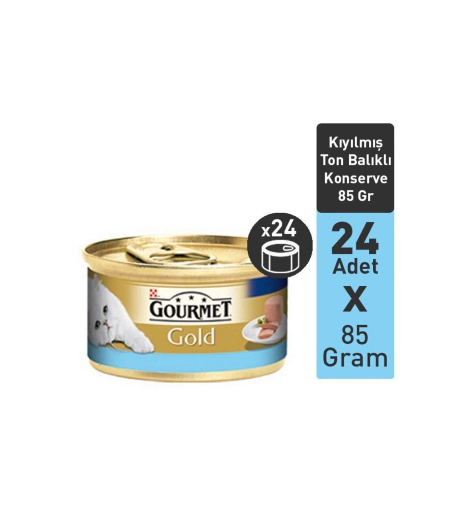 Purina Gourmet Gold Canned Cat Food with Minced Tuna 85 Gr X 24 Pieces