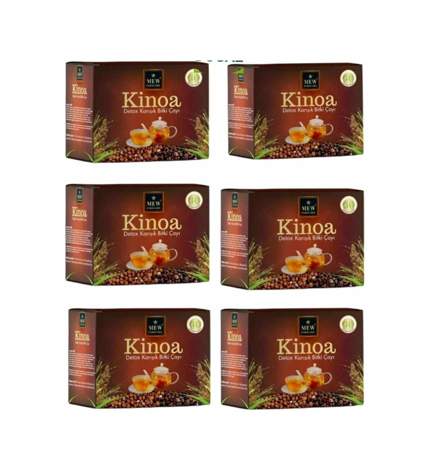 MEW QUINOA TEA Herbal Detox Form Tea Set of 6