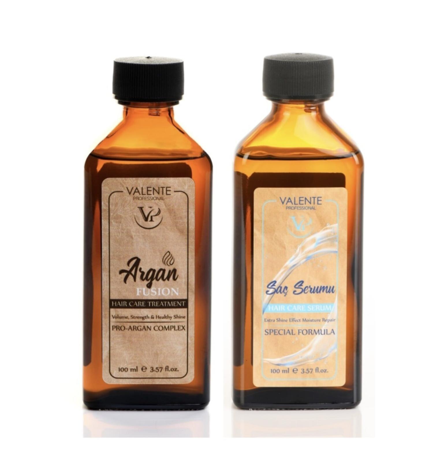 Valente Professional Hair Care Serum Argan Oil Set of 2