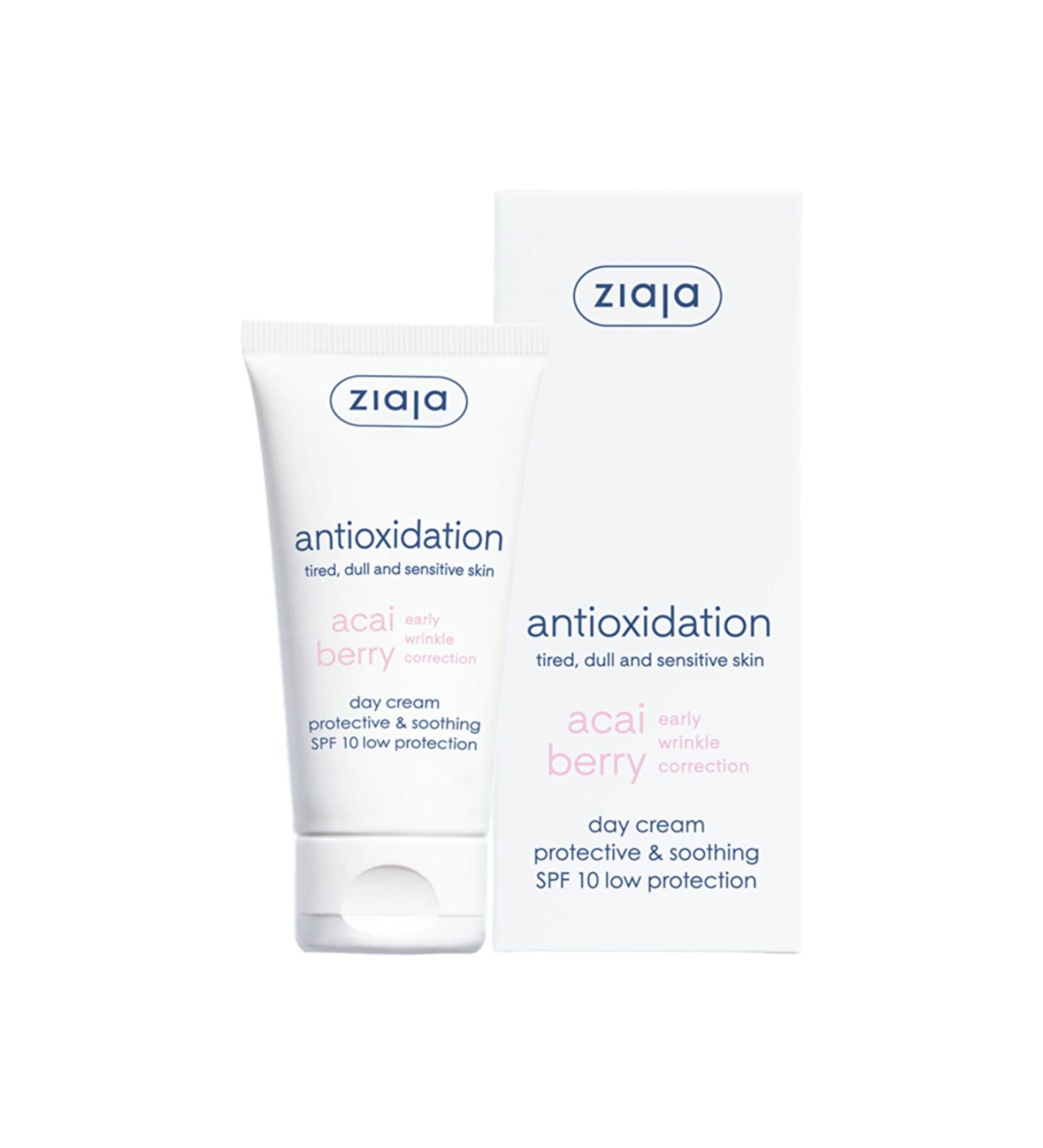 Ziaja Acai Berry Day Cream Protective and Soothing Spf10 50ml - Buy Online on GoSupps.com