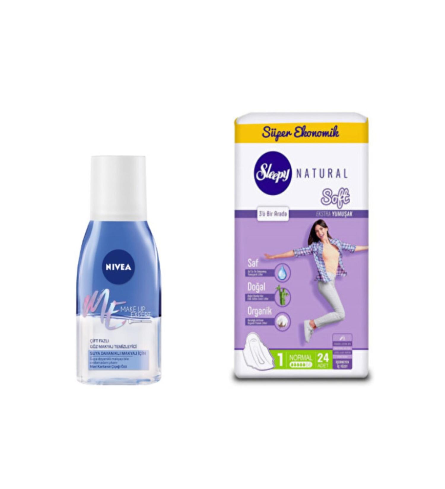 NIVEA Make Up Expert Dual Phase Eye Make Up Remover 125 Ml+sleepy Natural Soft E.soft Normal(24)