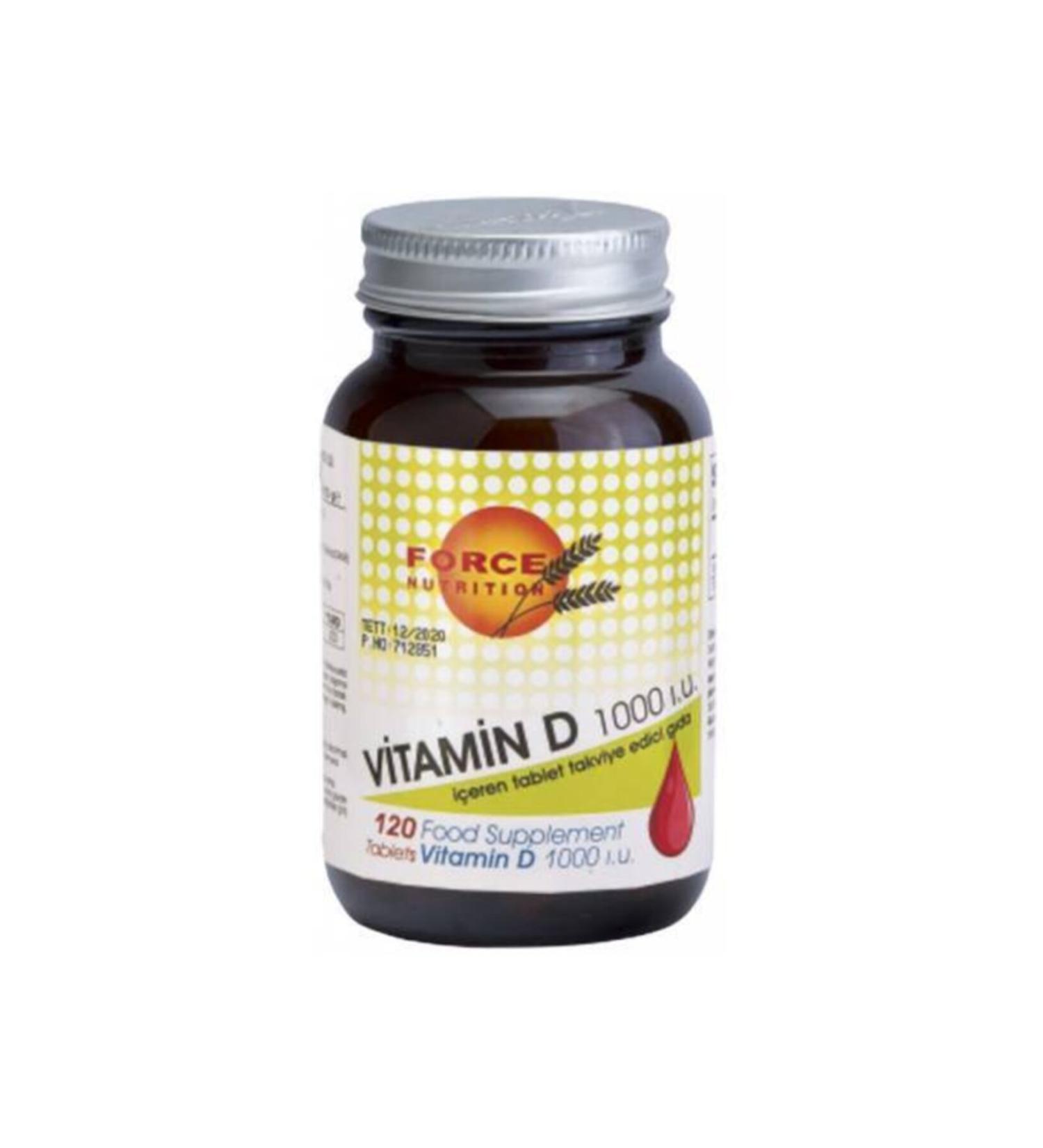 Force Nutrition Vitamin D 1000 Iu 120 Tablets Vitamin D Skt November 2023