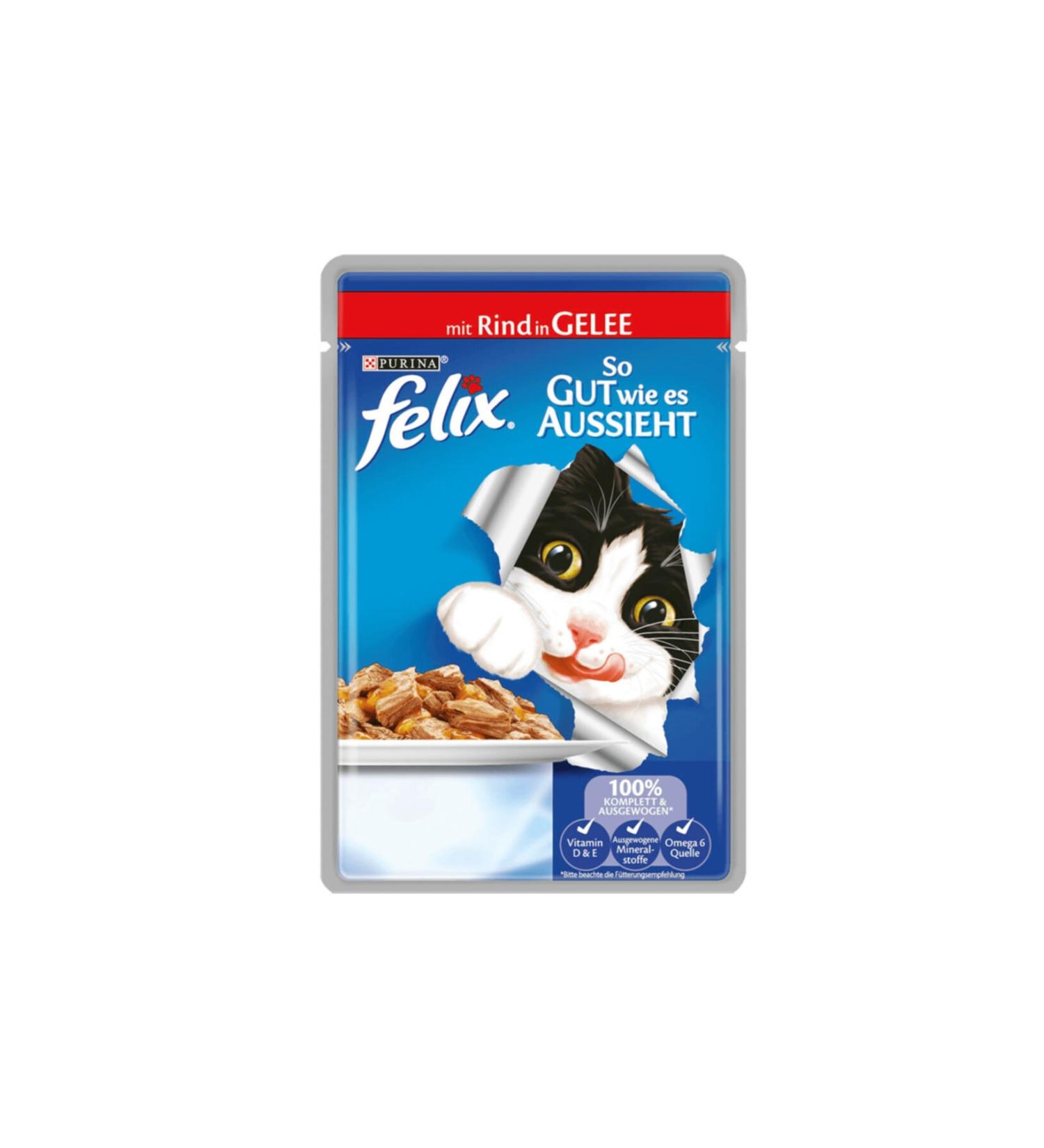 Purina Felix Wet Cat Food Beef 100 Gr