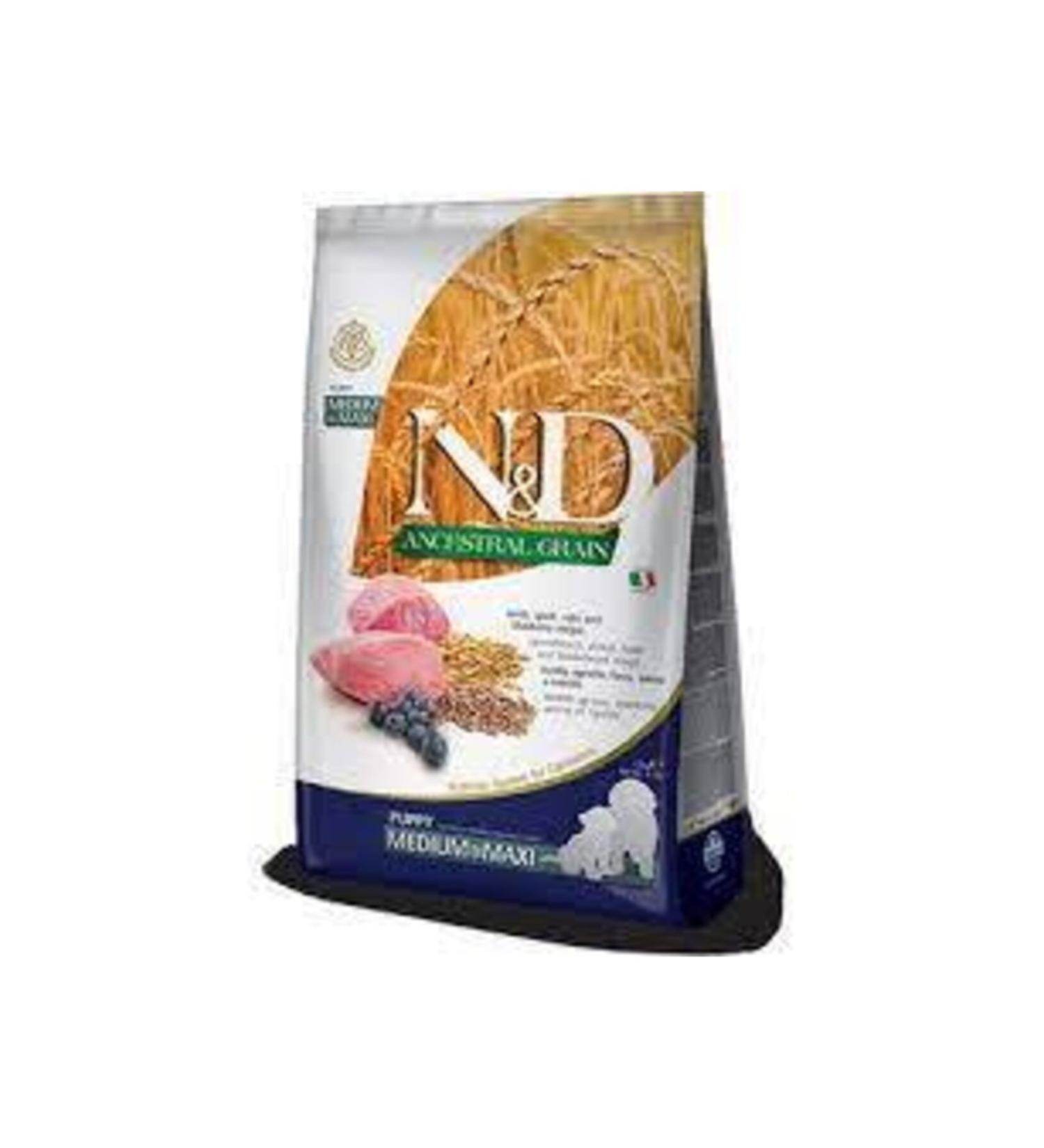 N & D Low Grain Lamb & Blueberry Medium Breed Puppy Food 12 Kg