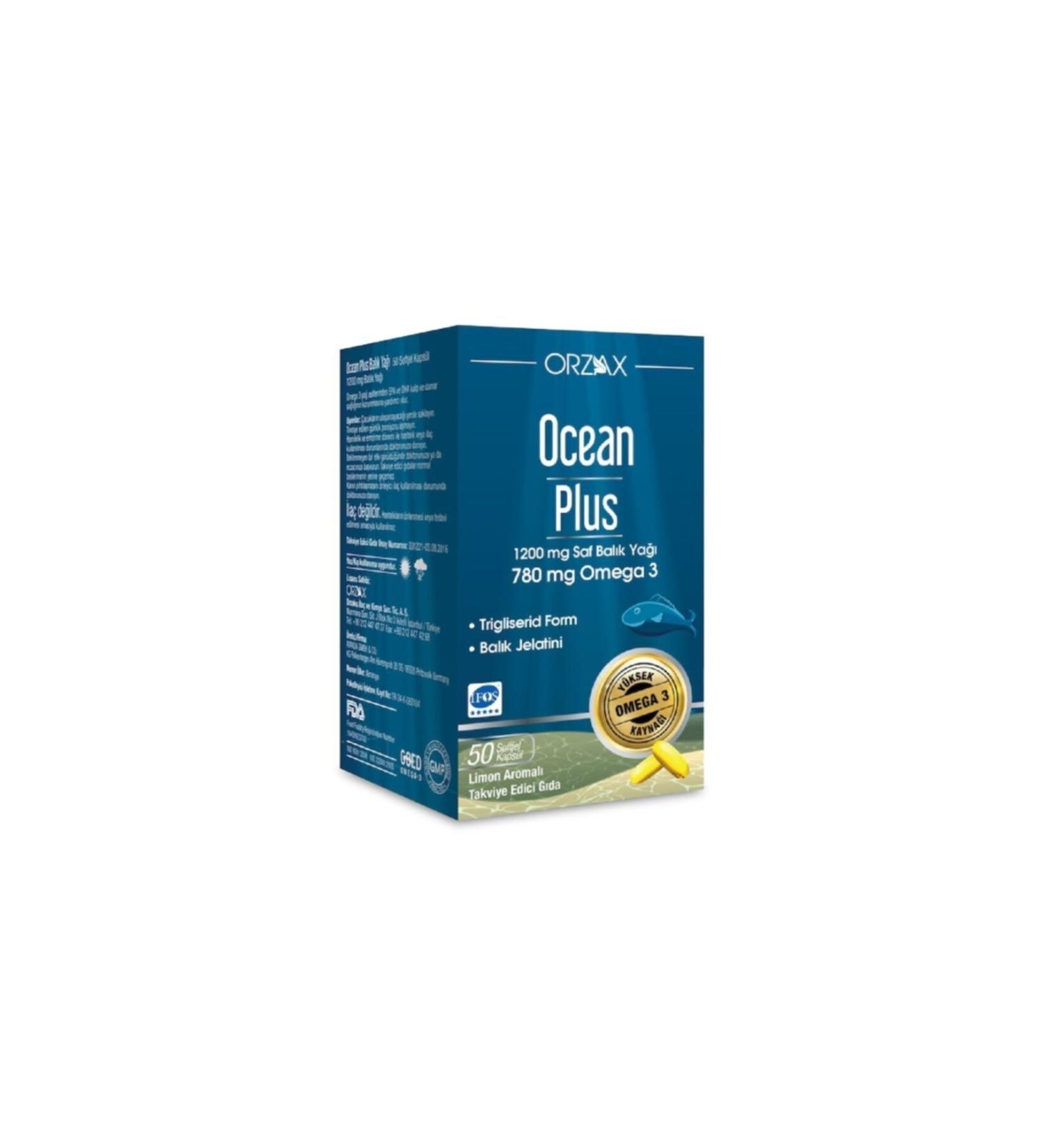 Ocean STD Plus 1200 Mg Omega-3 Fish Oil 50 Capsules Classic