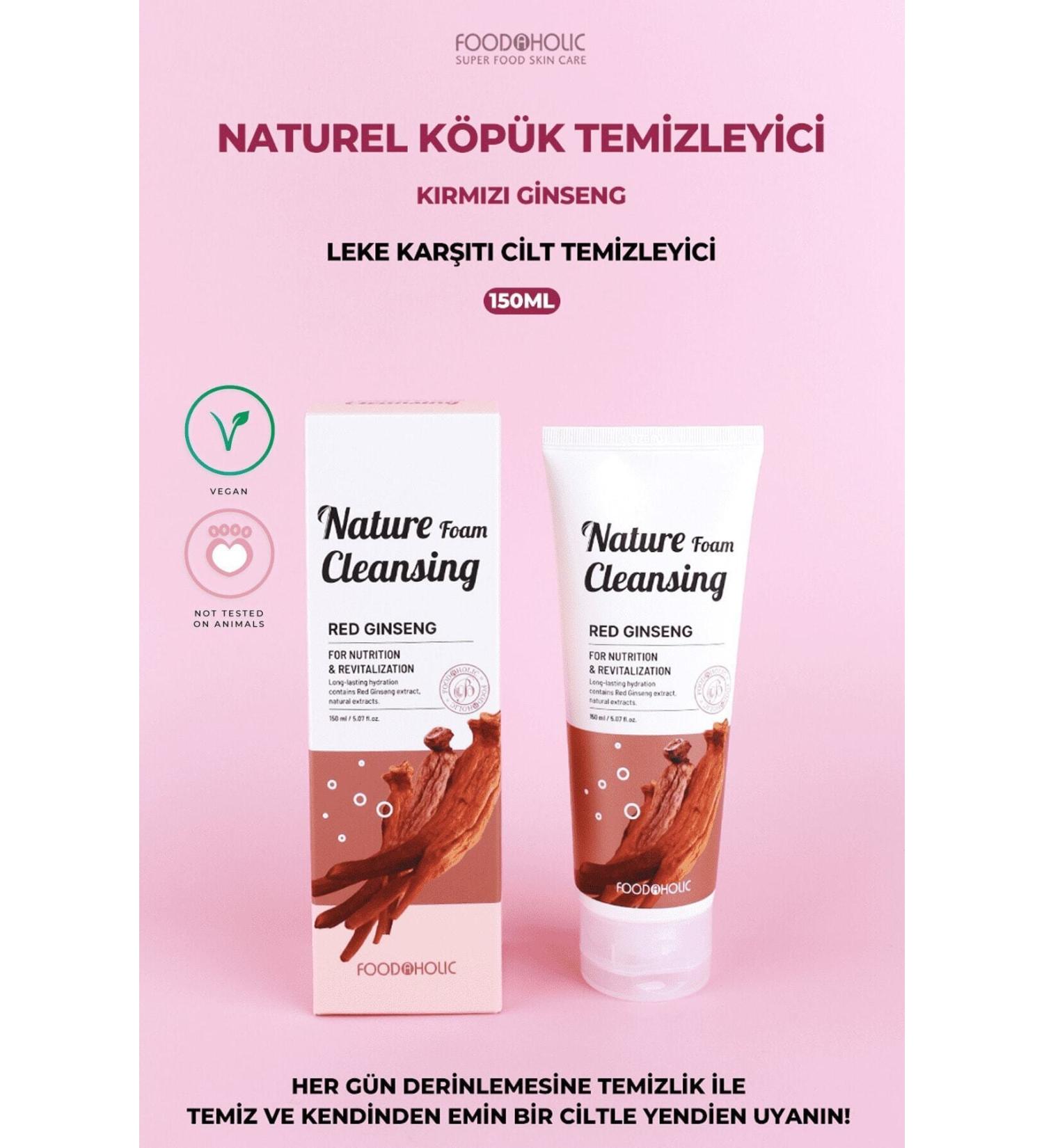 FOODAHOLIC Red Ginseng Skin Cleanser for Tired Blemished Skin - Buy Online on GoSupps.com