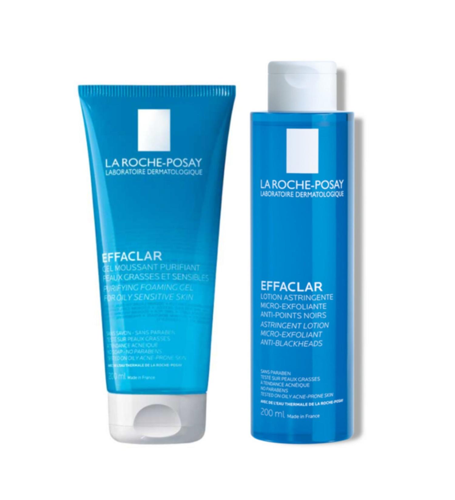 La Roche Posay Effeclar Cleansing Gel 200 ml and Effeclar Tonic 200 ml