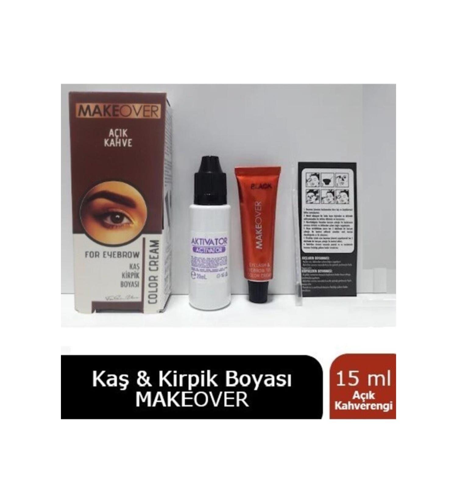 Makeover New Well Eyebrow Eyelash Dye Light Brown 15 ml