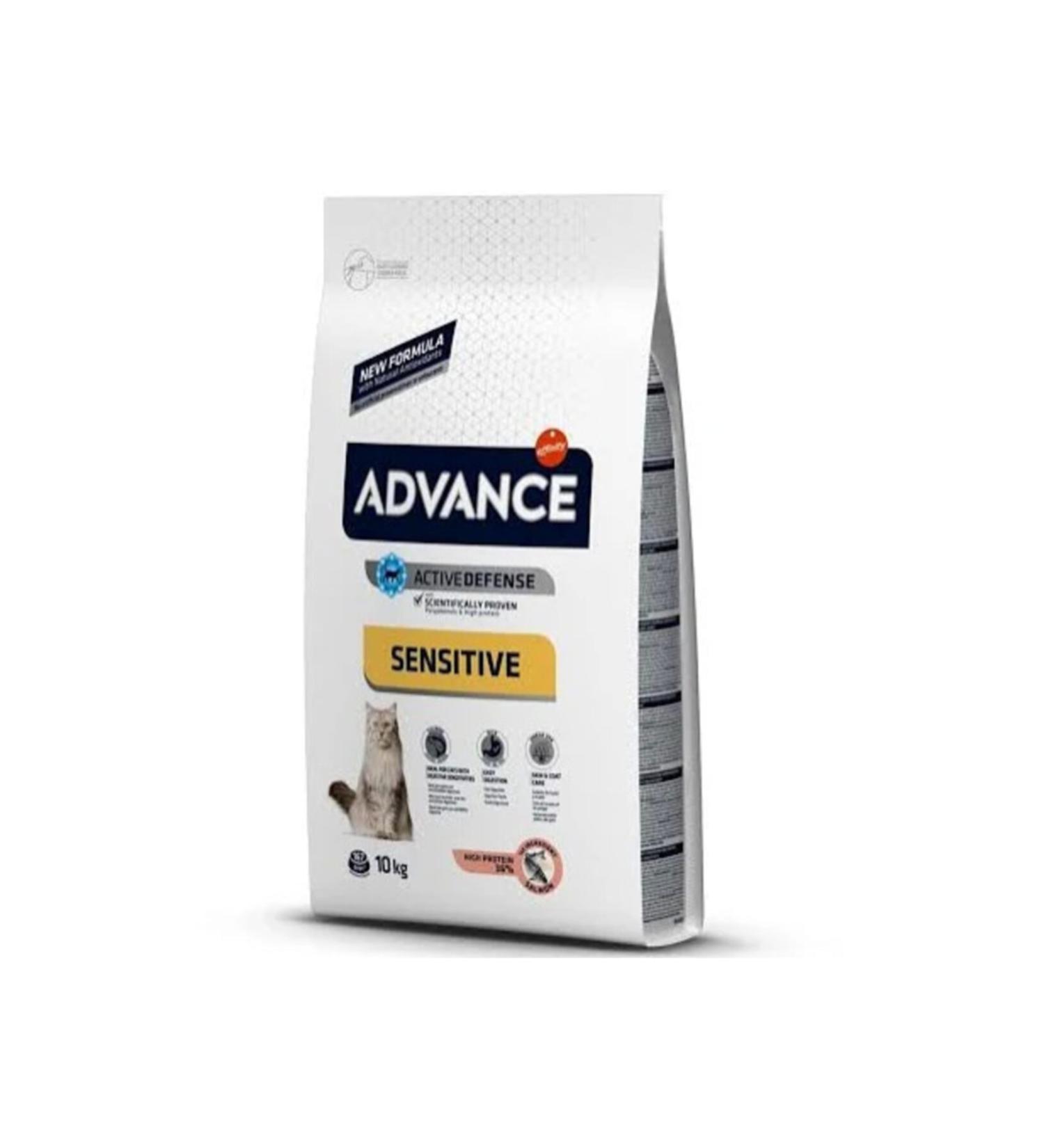 Advance Sensitive Adult Cat Food with Salmon 10 Kg