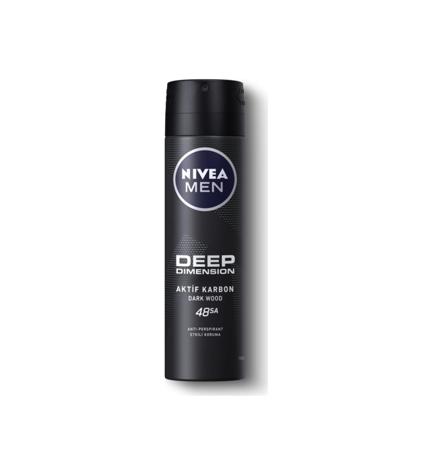 NIVEA Men Deep Active Carbon Detergent 150 Ml X 3 Pieces