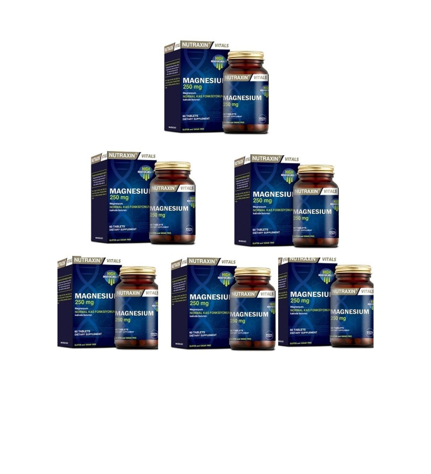 Nutraxin 250 mg Magnesium 6 Pieces