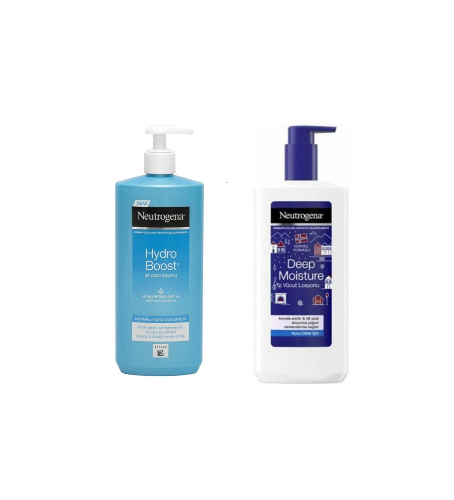 Neutrogena Hydro Boost Gel Body Lotion 400 Ml + Deep Moisture Body Lotion 400 Ml