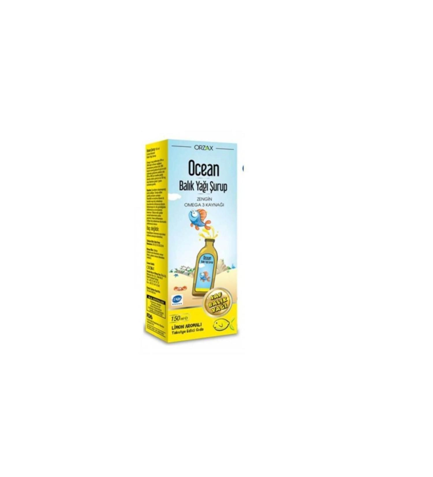 Ocean Orzax Fish Oil Syrup Lemon Flavored 150ml