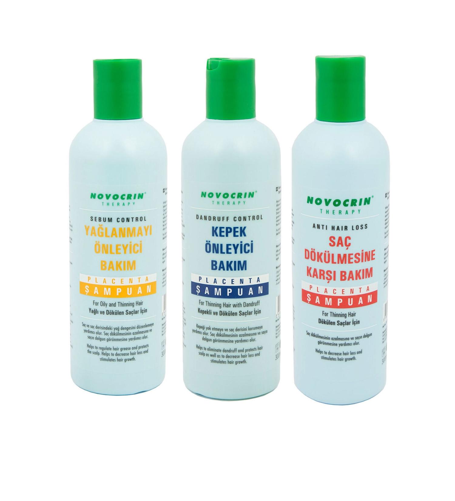 Novocrin Placenta Therapy Shampoo Set 300 Ml * Set of 3 - Buy Online on GoSupps.com