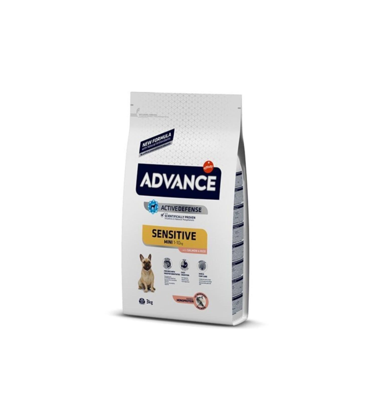 Advance Mini Sensitive Salmon Small Breed Adult Dog Food 3 Kg