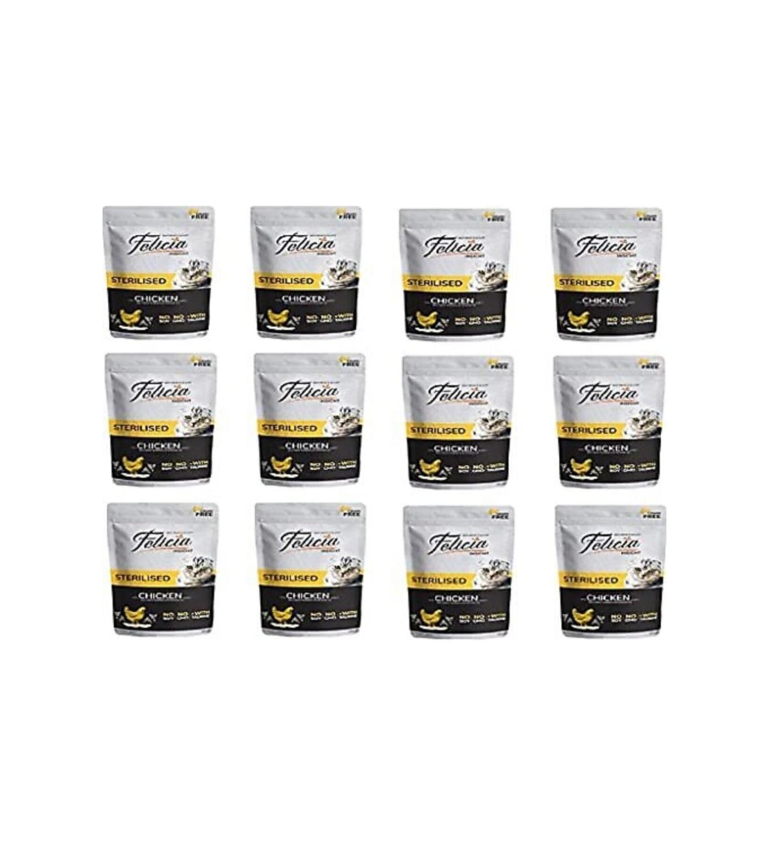 Felicia Pouch Grain-Free Chicken Sterilized Cat Food 85 Gr X 12 Pieces