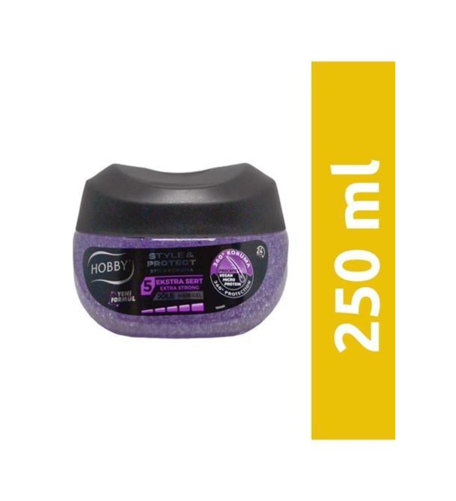 HOBBYWORLDART Brand: Hobby Style Protect Extra Hard Hold Hair Gel 250ml Category: Hair Gel