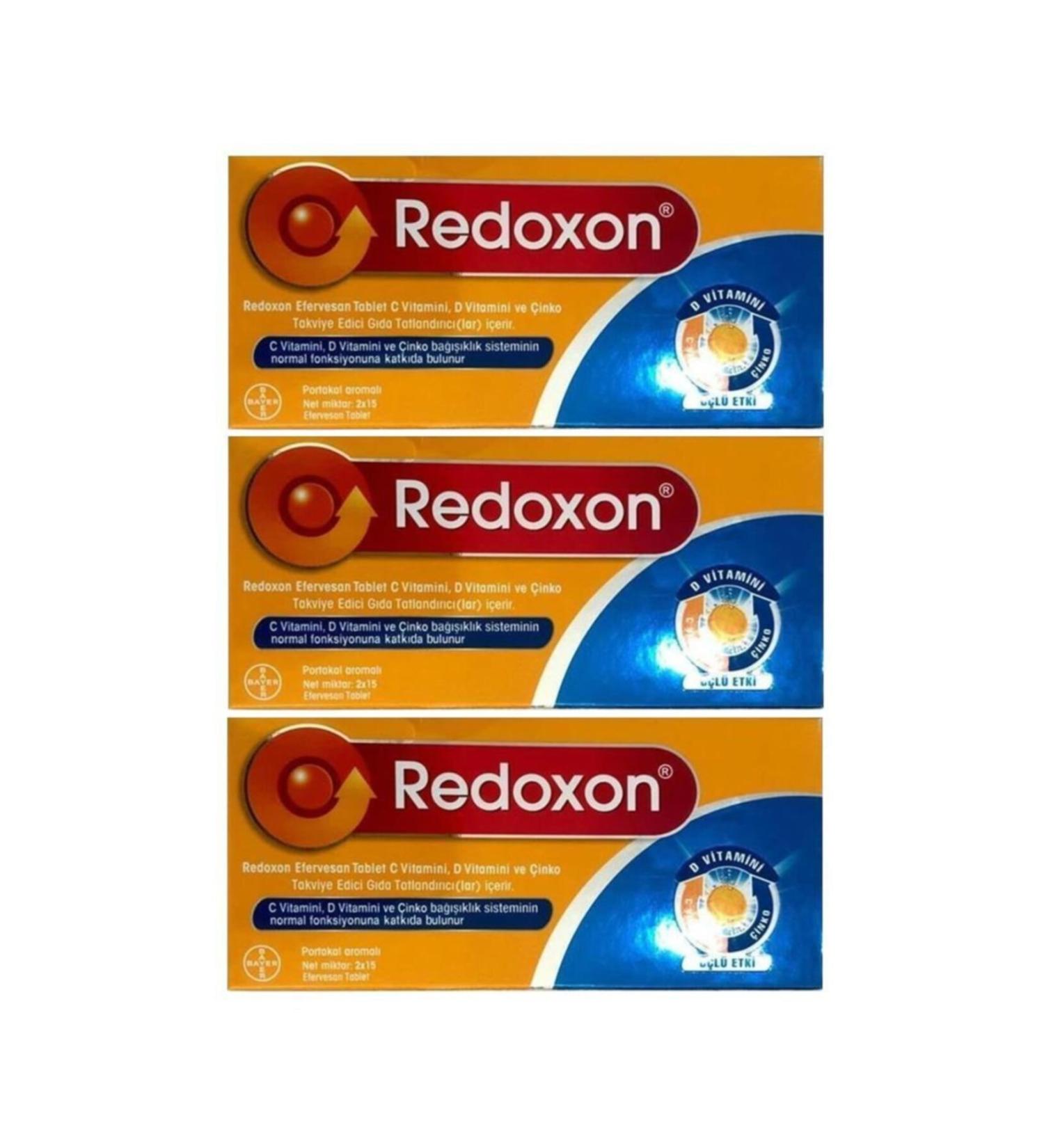 Redoxon Bayer 30 Effervescent Tablets X 3 Pieces