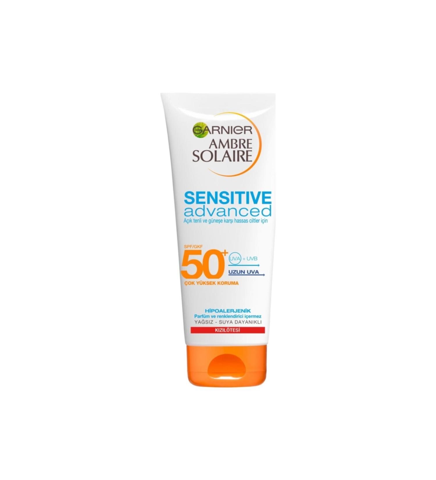 Garnier Ko ak Cosmetics Ambre Solaire Sensitive Advanced Protective Milk Gkf50+ 200ml./ - Buy Online on GoSupps.com