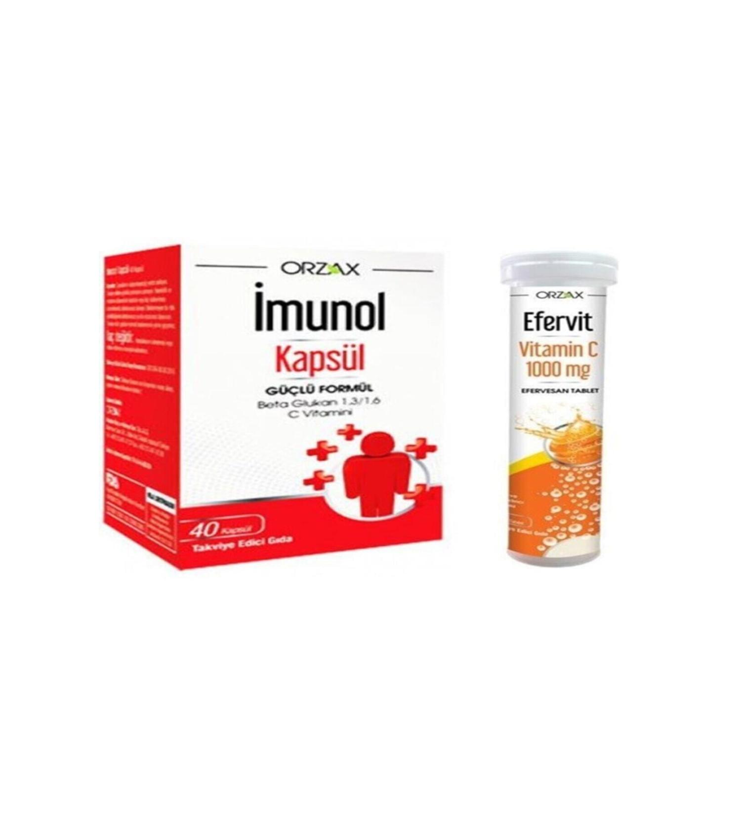 IMUNOL Imunol 40 Capsules Efervit Vitamin C 10 10 Effervescent Tablets