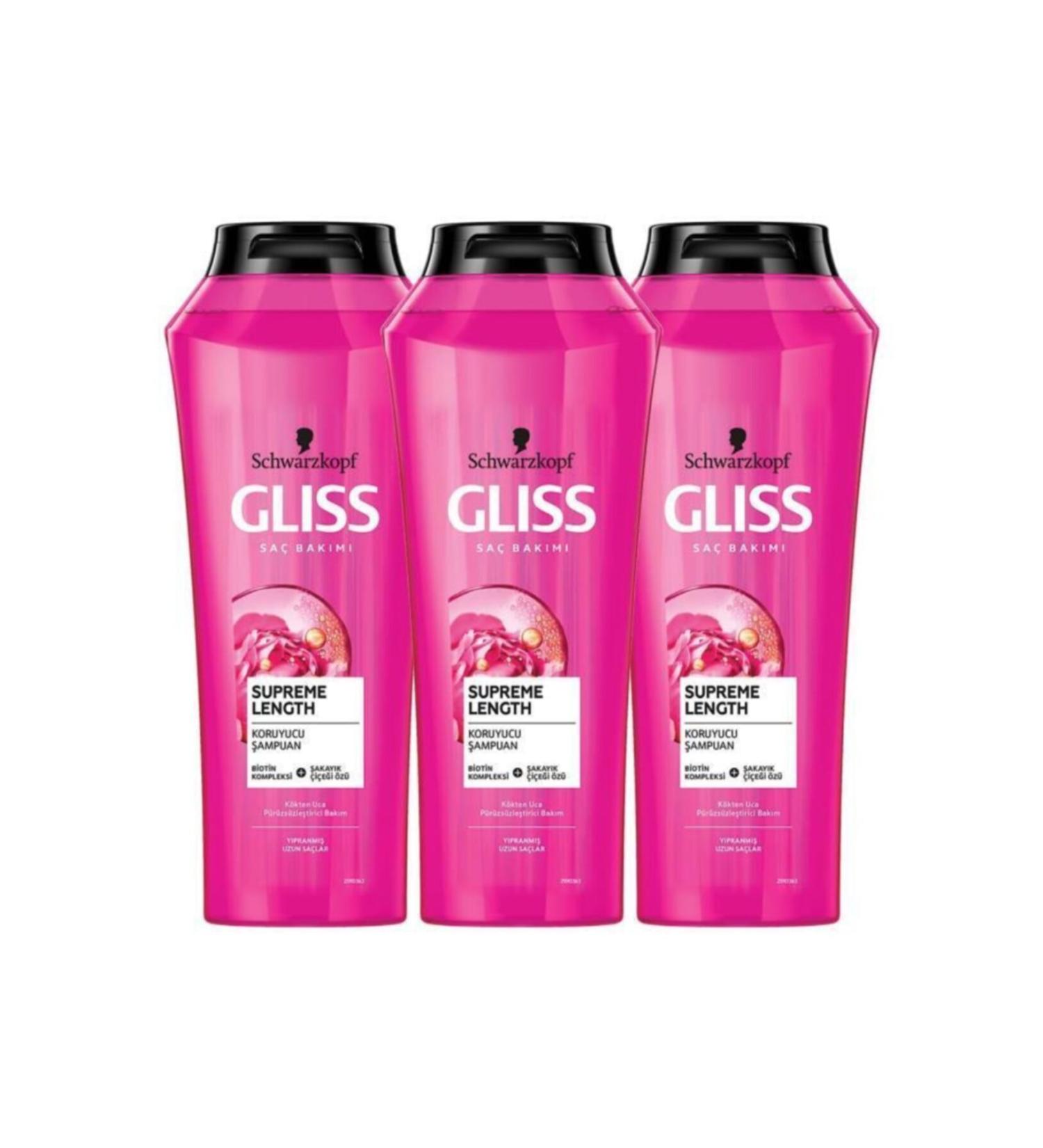 Gliss Supreme Length Shampoo 500 ml x 3 Pieces