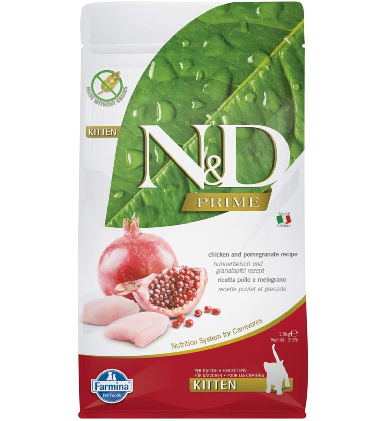 N & D Nd Prime Chicken And Pomegranate Kitten Cat 1.5kg