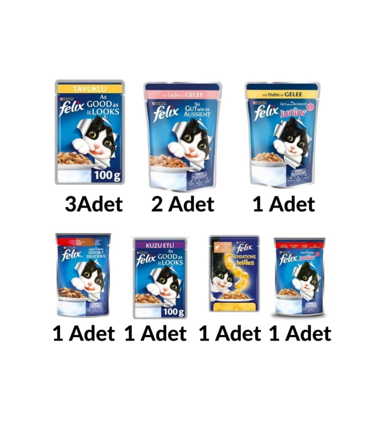 FELIX Cat Wet Food 10 Piece Mixed Package