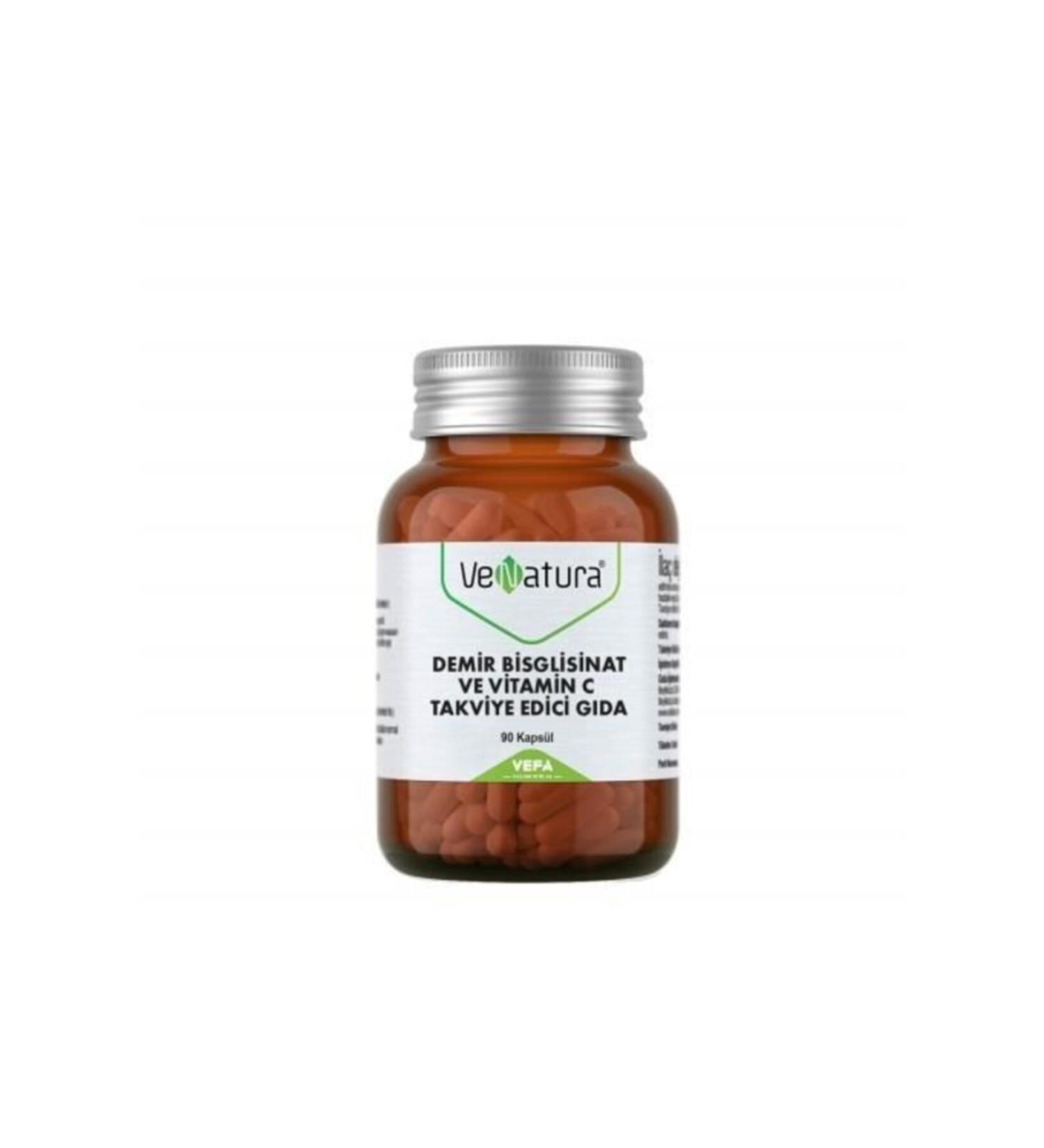 Venatura Iron Bisglycinate And Vitamin C 90 Capsules