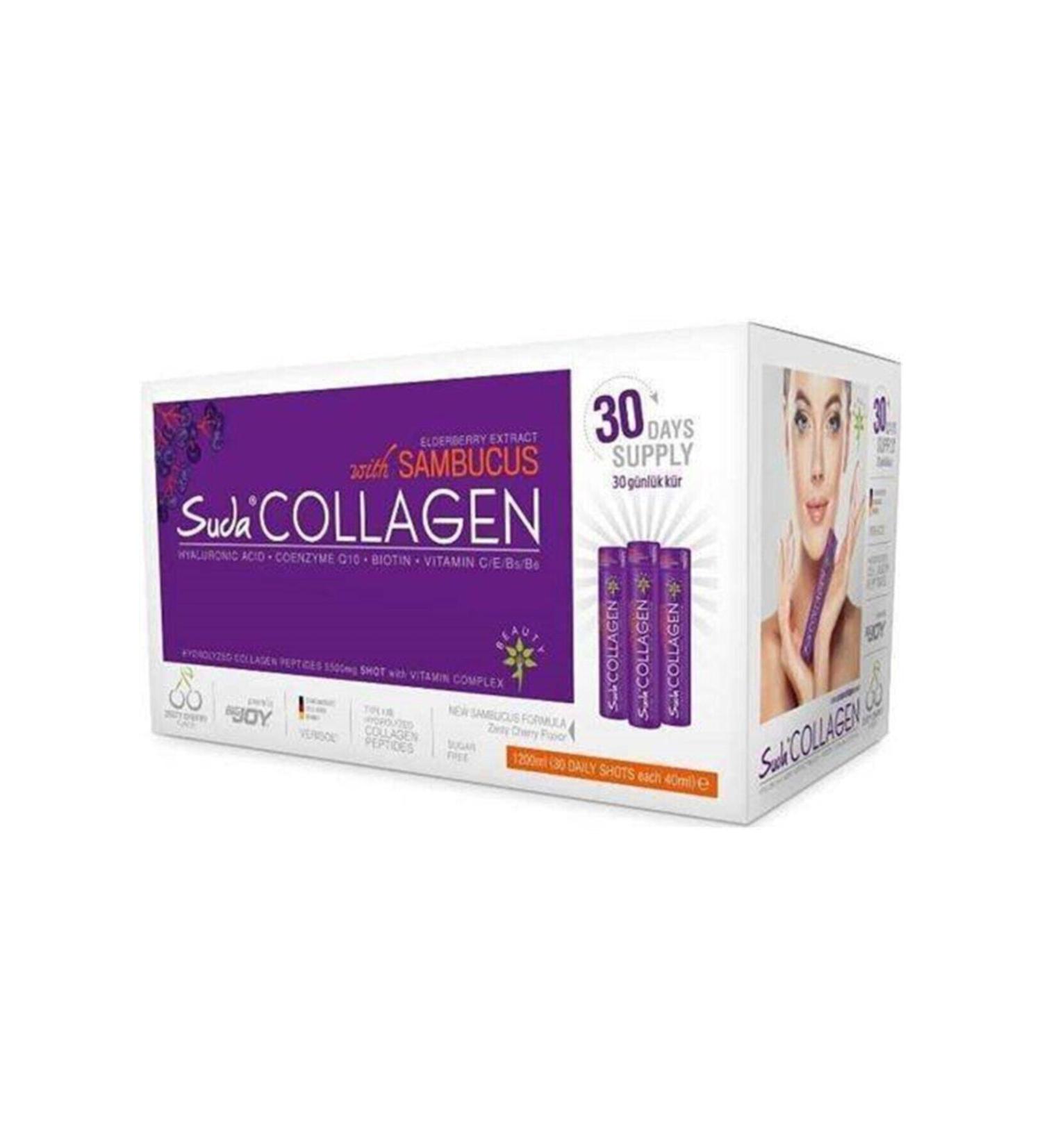 Water Collagen STD Sambucus Cherry Flavored Collagen 40mlx30 Shot Classic