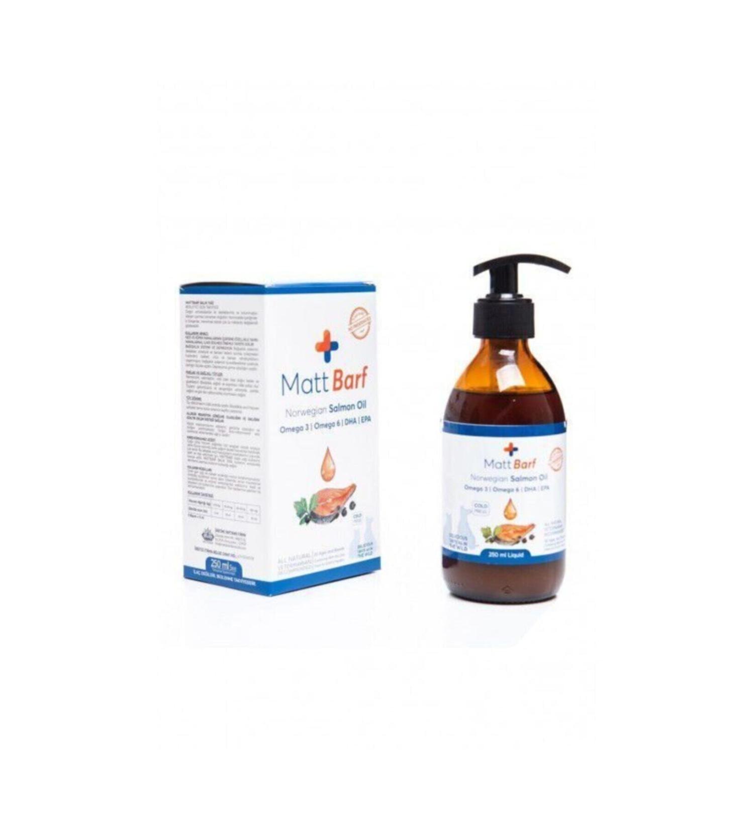 Mascot Matt Barf Salmon Oil Fish Oil for Cats and Dogs 250 ml Salmon Oil Omega 3 / Omega 6 / Dha / epa
