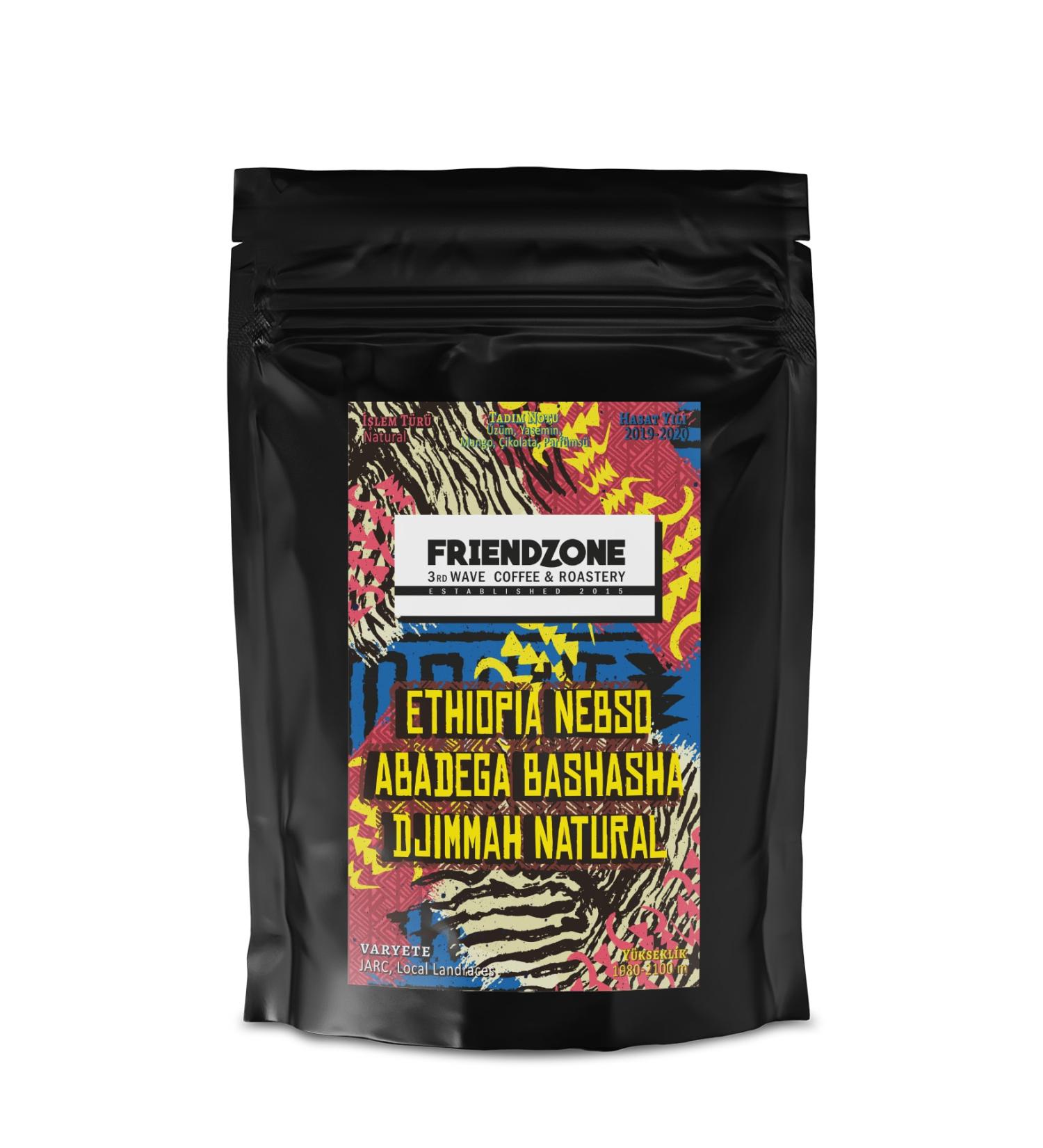 Friendzone 3rd Wave Coffee & Roastery Ethiopia Nebso Abadega Bashasha Natural Local Coffee 1000 Gr.