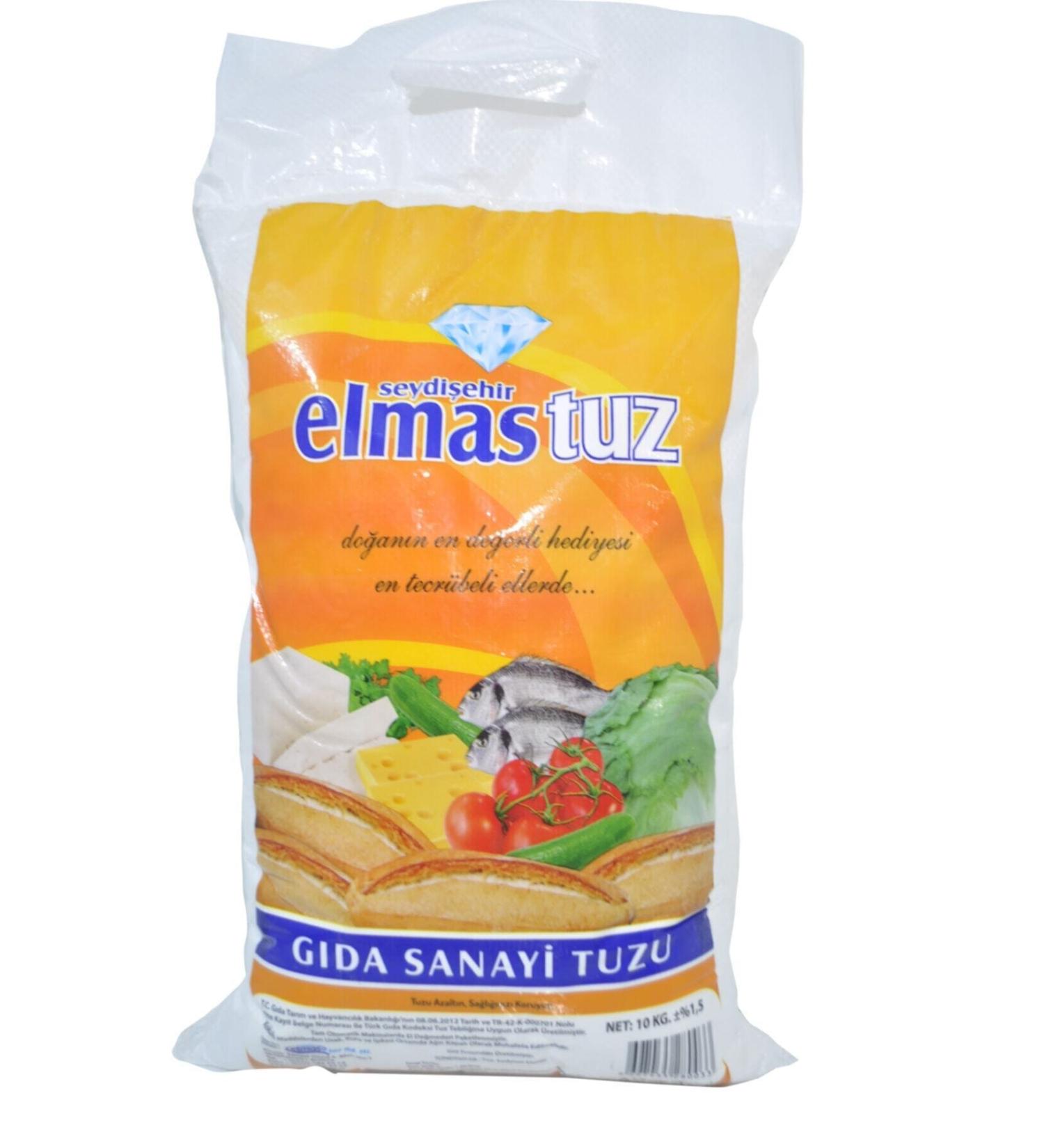 Elmas Salt Pickling Brine 10 Kg. Sack of Salt