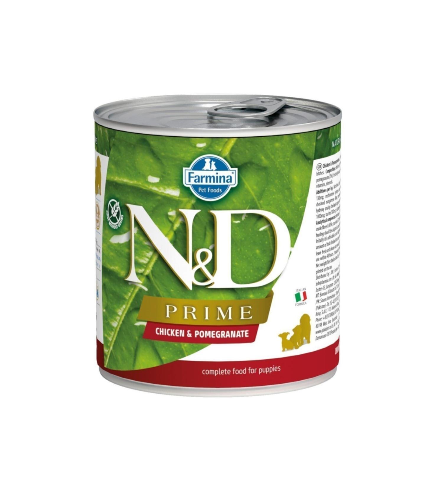 N & D Prime Grain Free Chicken and Pomegranate Puppy Canned Food 285 Gr