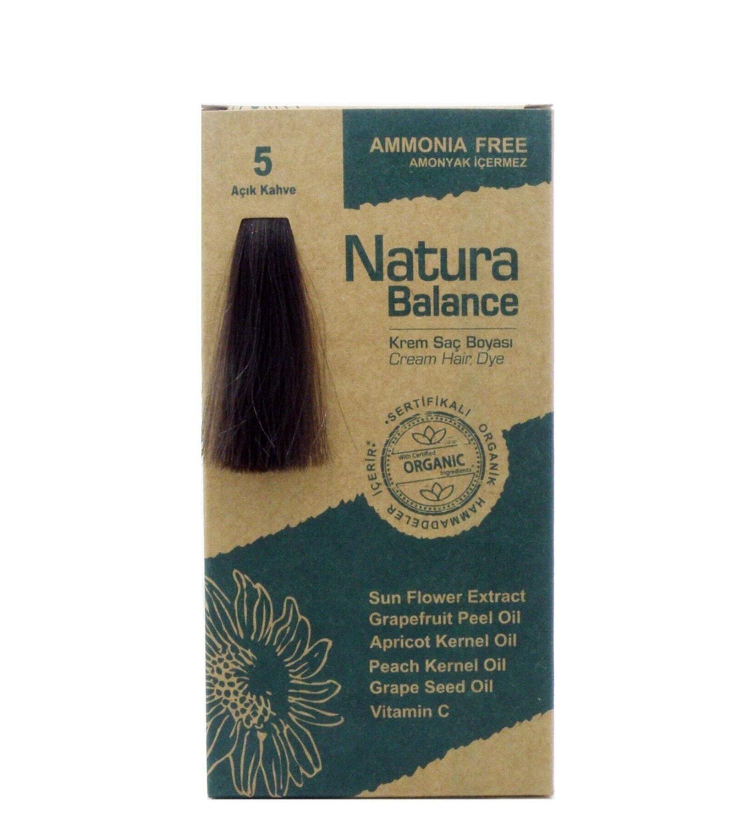 NATURABALANCE Hair Dye - Organic Certified Light Brown 5