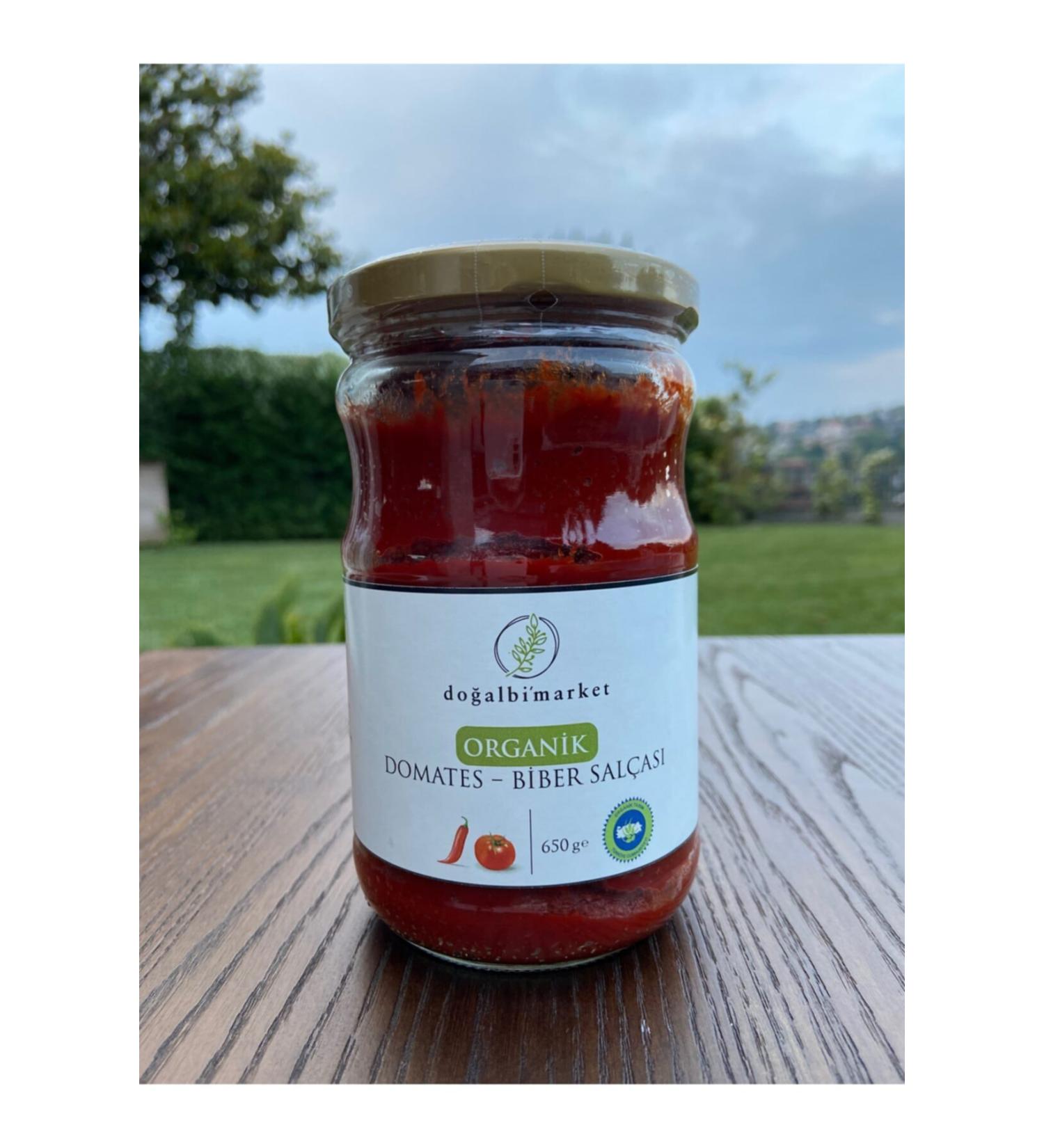 dogalbimarket Organic Tomato - Pepper Mixed Paste - 650 gr