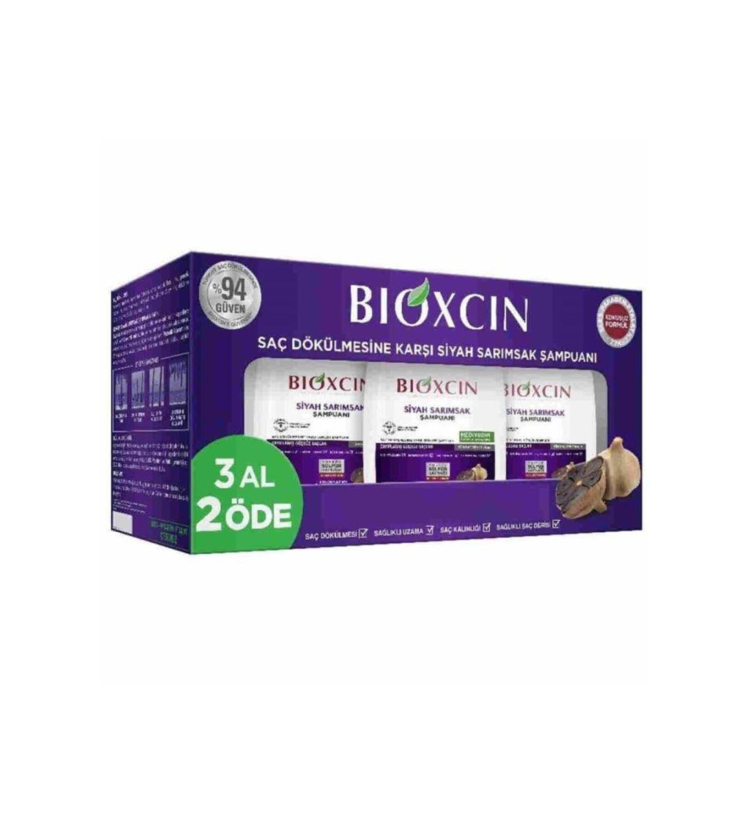 Bioxcin Black Garlic Shampoo 300 Ml - Buy 3 Get 2
