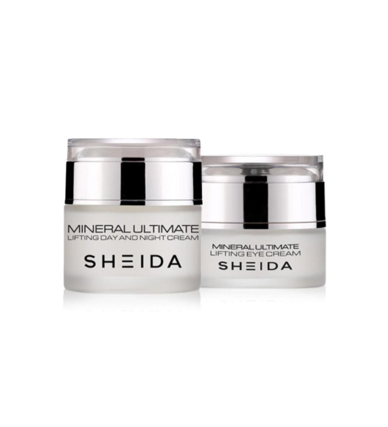 Sheida Daily Face and Eye Care Set | Mineral Ultimate Day Night Cream 50ml | Eye Cream 20 Ml