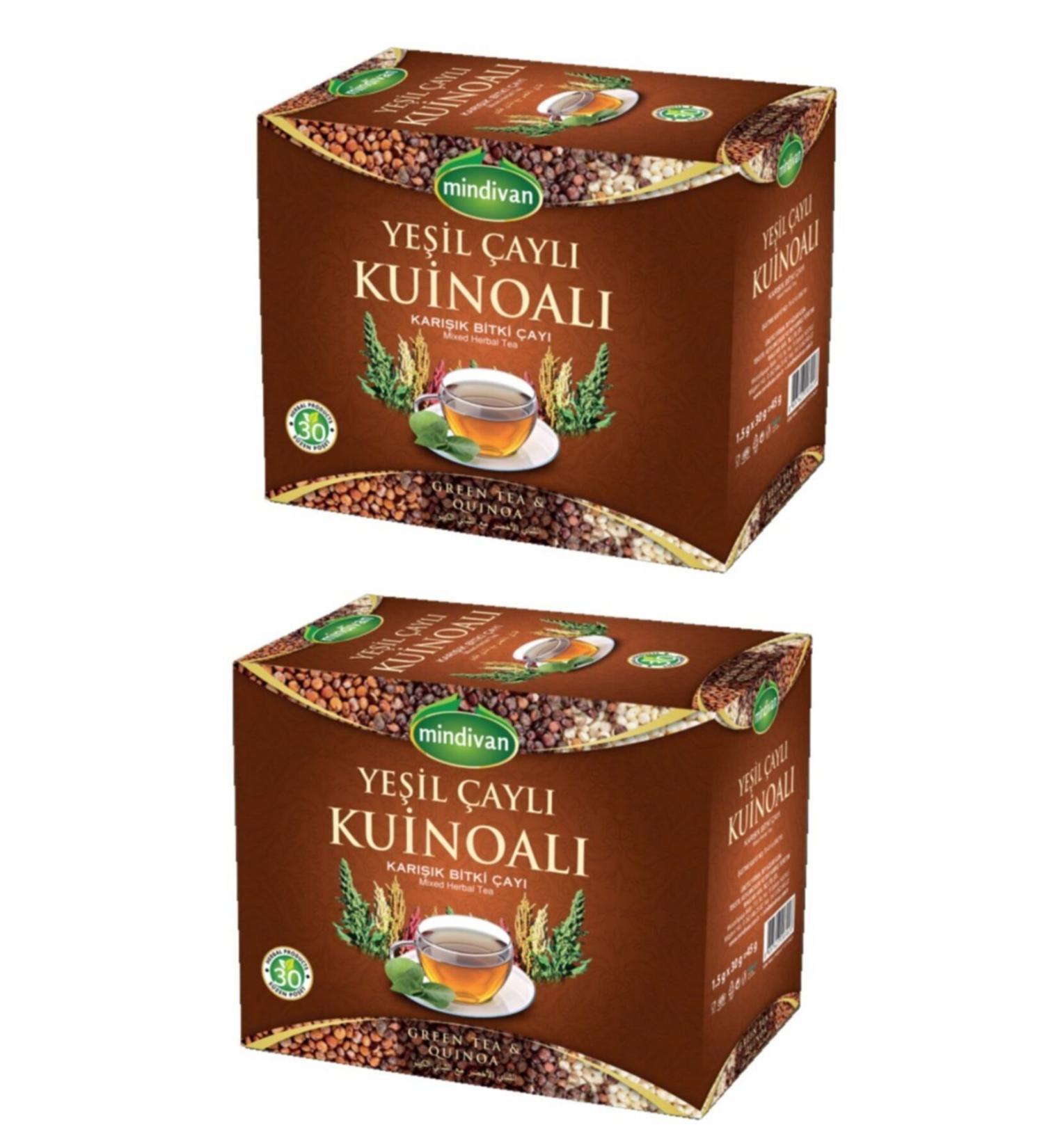 Mindivan Green Tea Quinoa Tea 30's Filter Bags - Buy Online on GoSupps.com