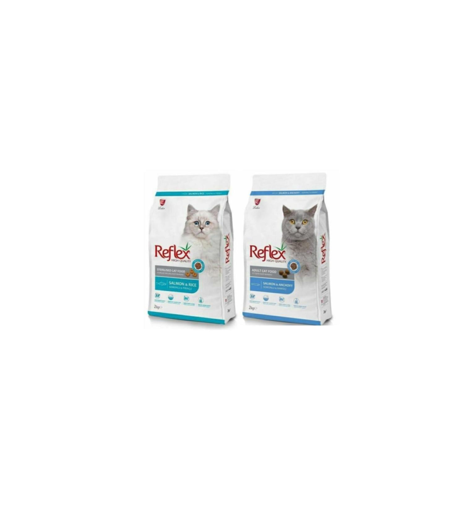 Reflex Sterilized Adult Cat Food 2 Kg + Anchovy Adult Cat Food 2 Kg