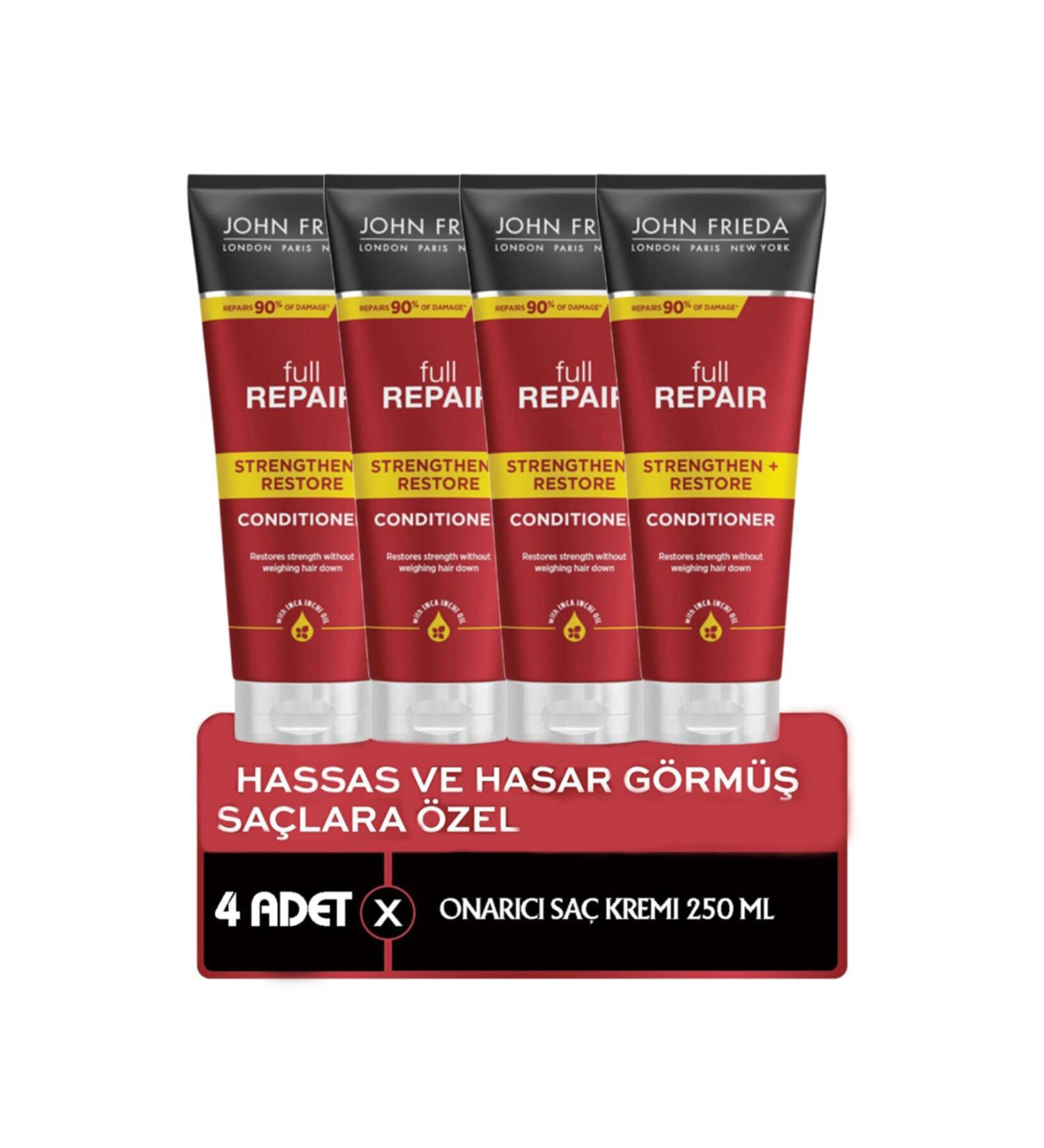 John Frieda Full Repair Hair Care Cream 250ml 4 Pieces