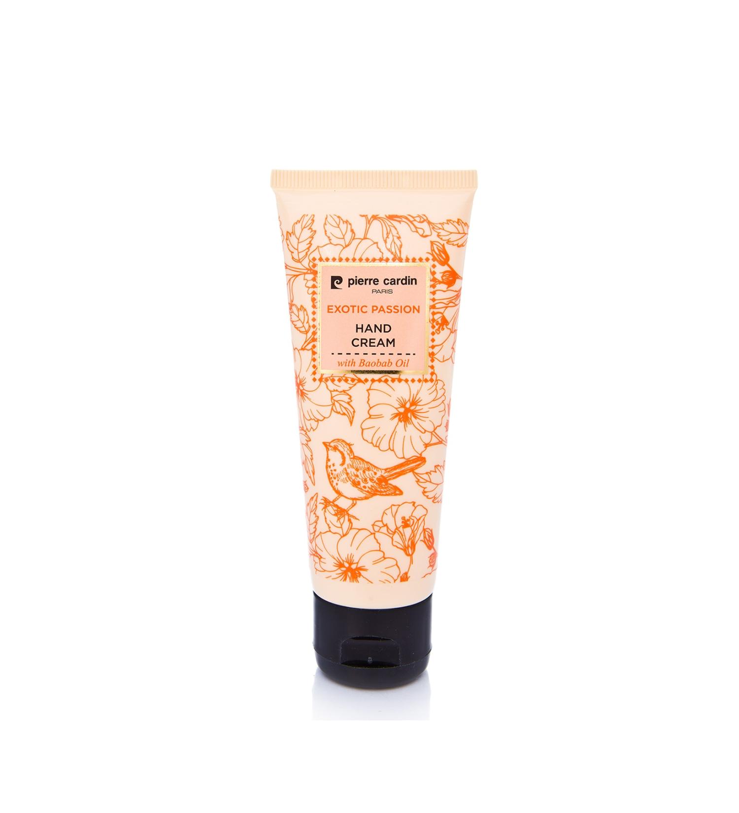 Pierre Cardin Exotic Passion Moisturizing Hand Cream with Baobab Oil and Vitamin E - 75 Ml