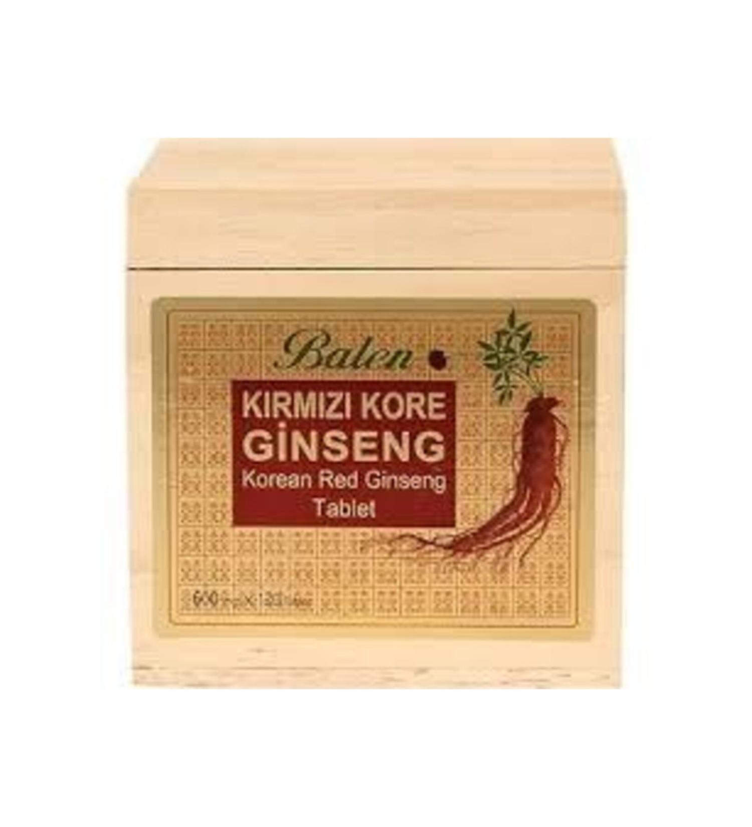 Balen Wooden Box Red Korean Ginseng 600 Mg 120 Tablets