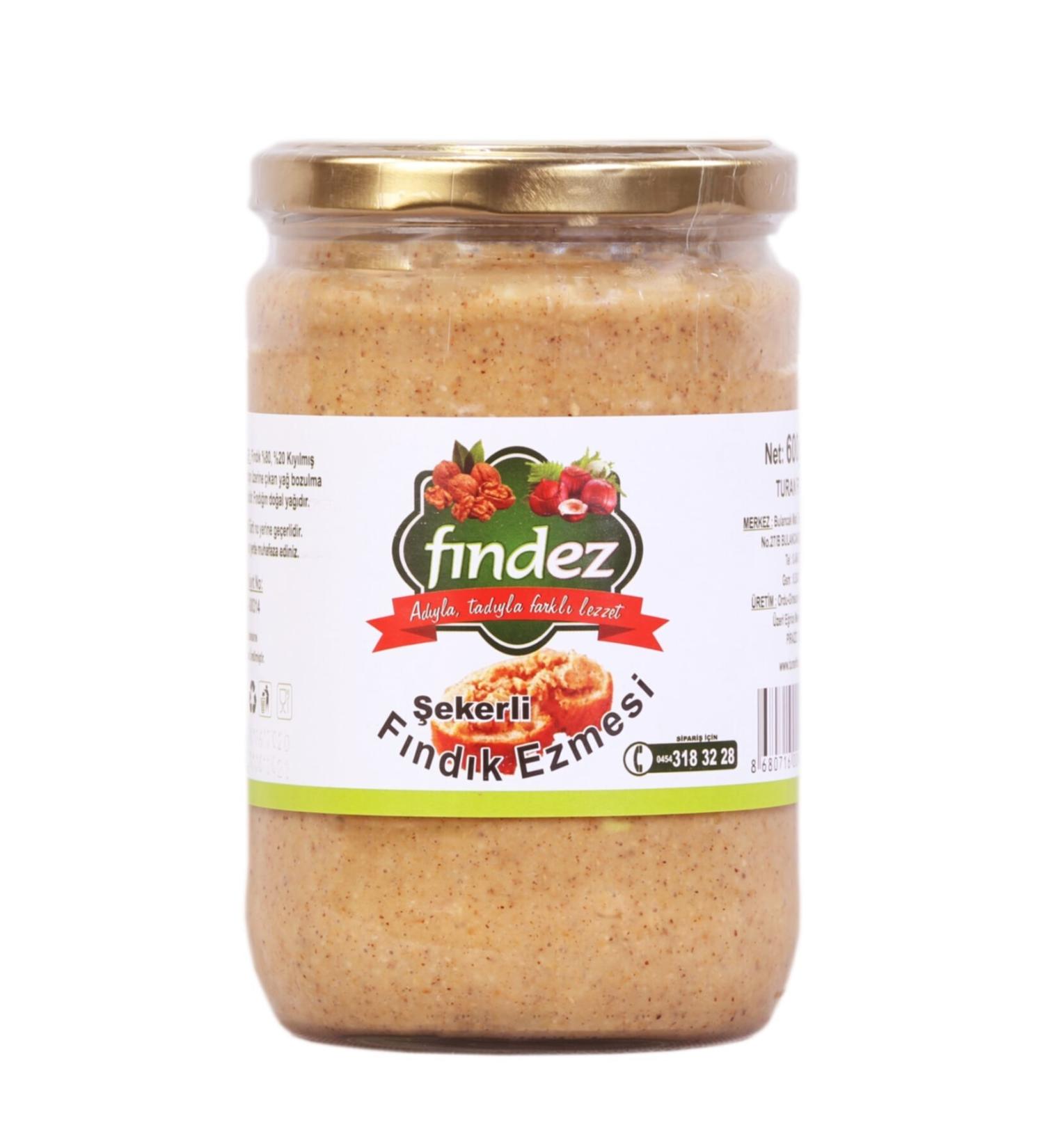 Findez Double Roasted Hazelnut Paste with Sugar (Glass) 600 gr