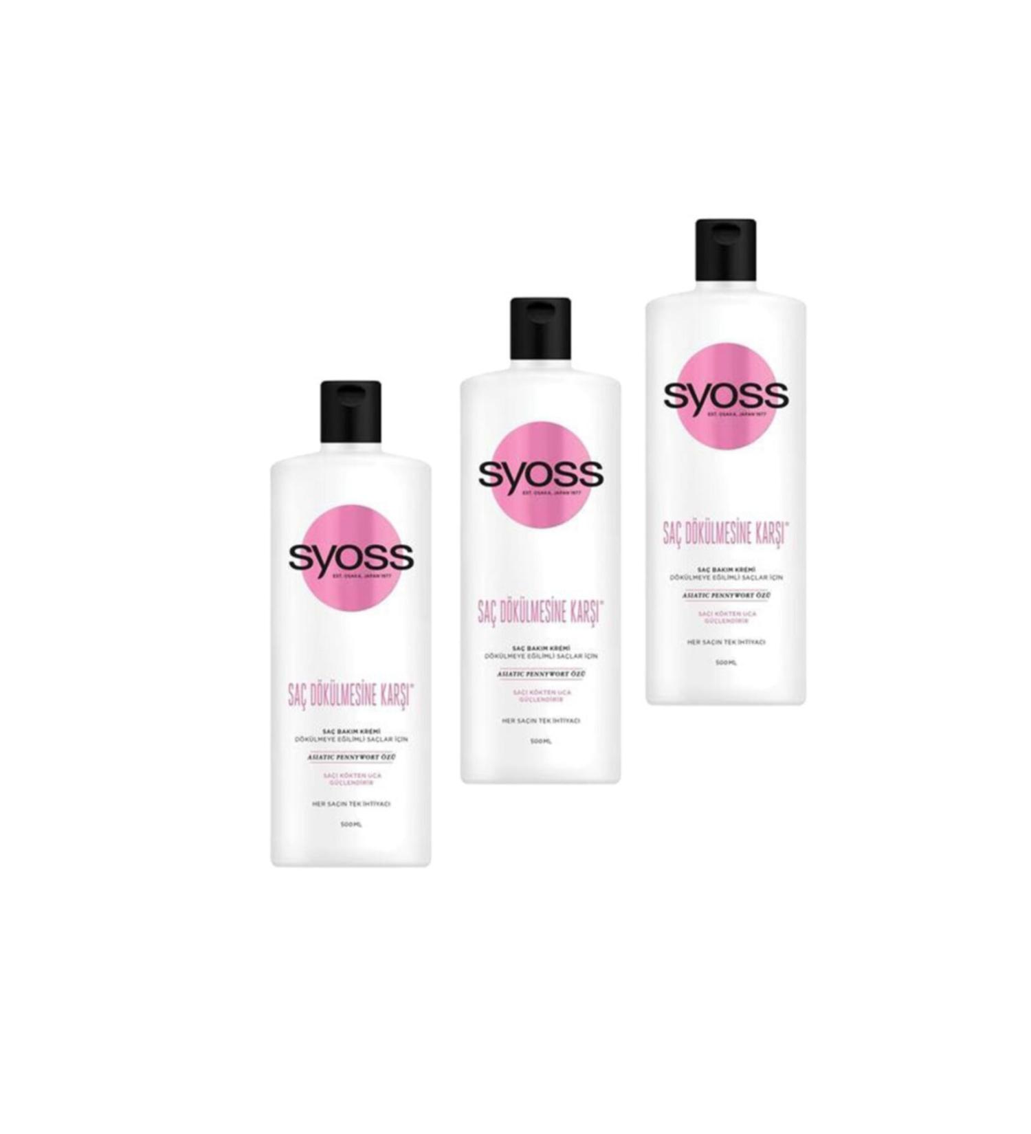 Syoss Anti-Hair Loss Conditioner 500 ml Set of 3