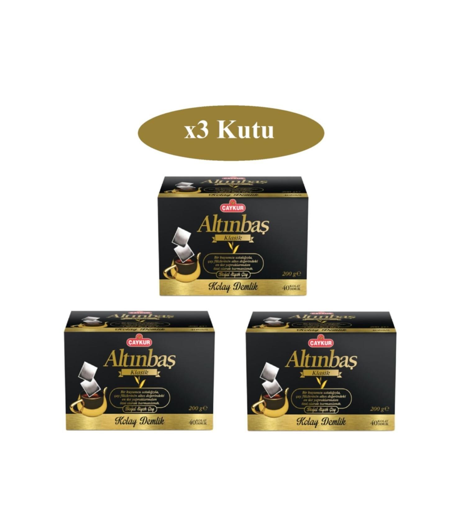 aykur 3 Boxes Alt nba Teapot Tea Bag 200 Grams