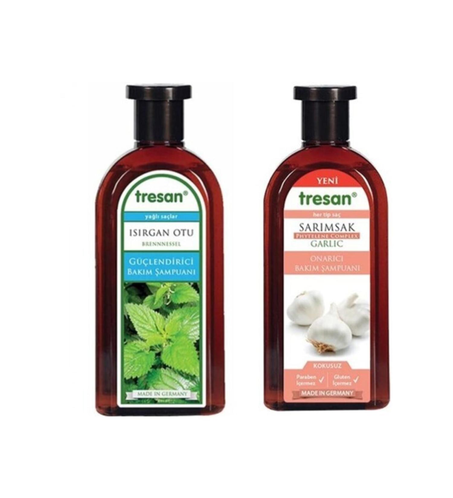 Tresan Nettle Oily Hair 300 ml Garlic Extract 300 ml Shampoo