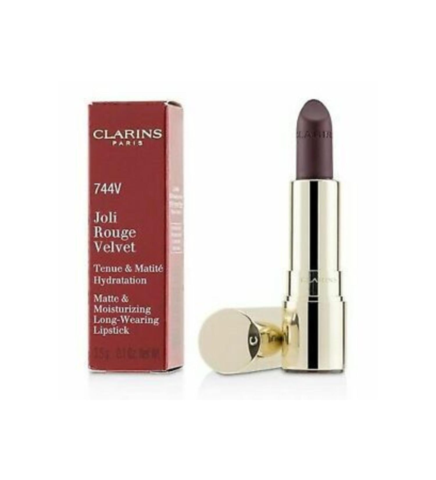 Clarins Joli Rouge Velvet Matte Lipstick 744v Plum