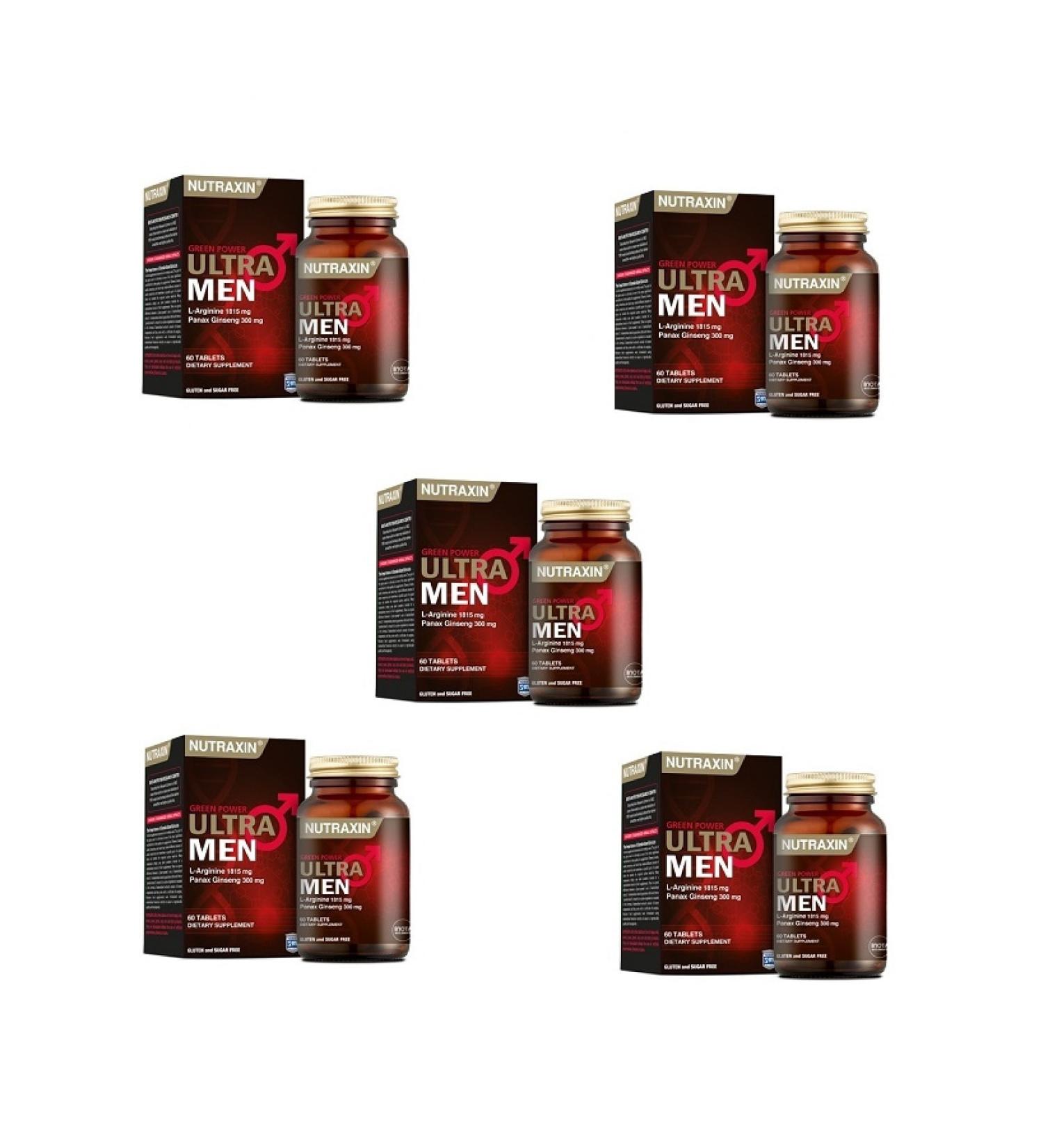 Nutraxin Sugar Free Ultra Men 60 Tablets x 5